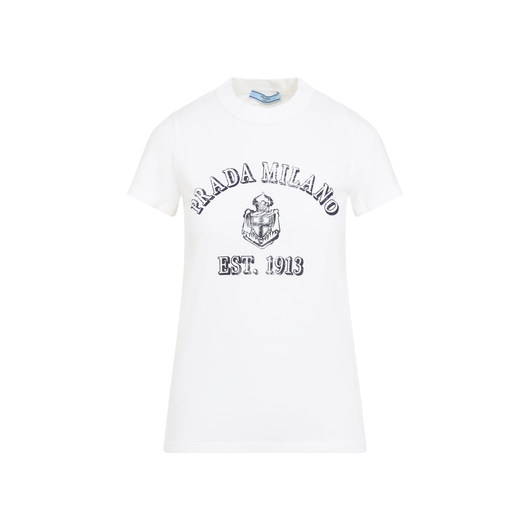 PRADA Premium Cotton T-Shirt for Women - SS25 Collection