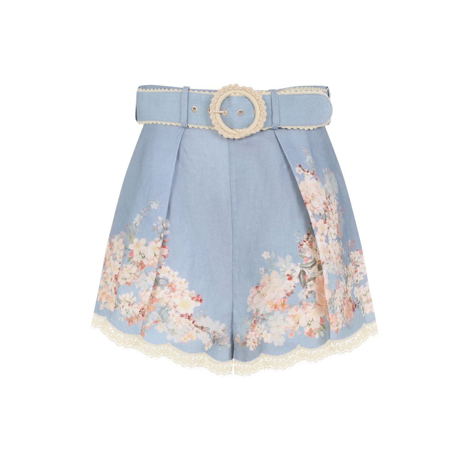 ZIMMERMANN Cascadian Tuck Mini Shorts