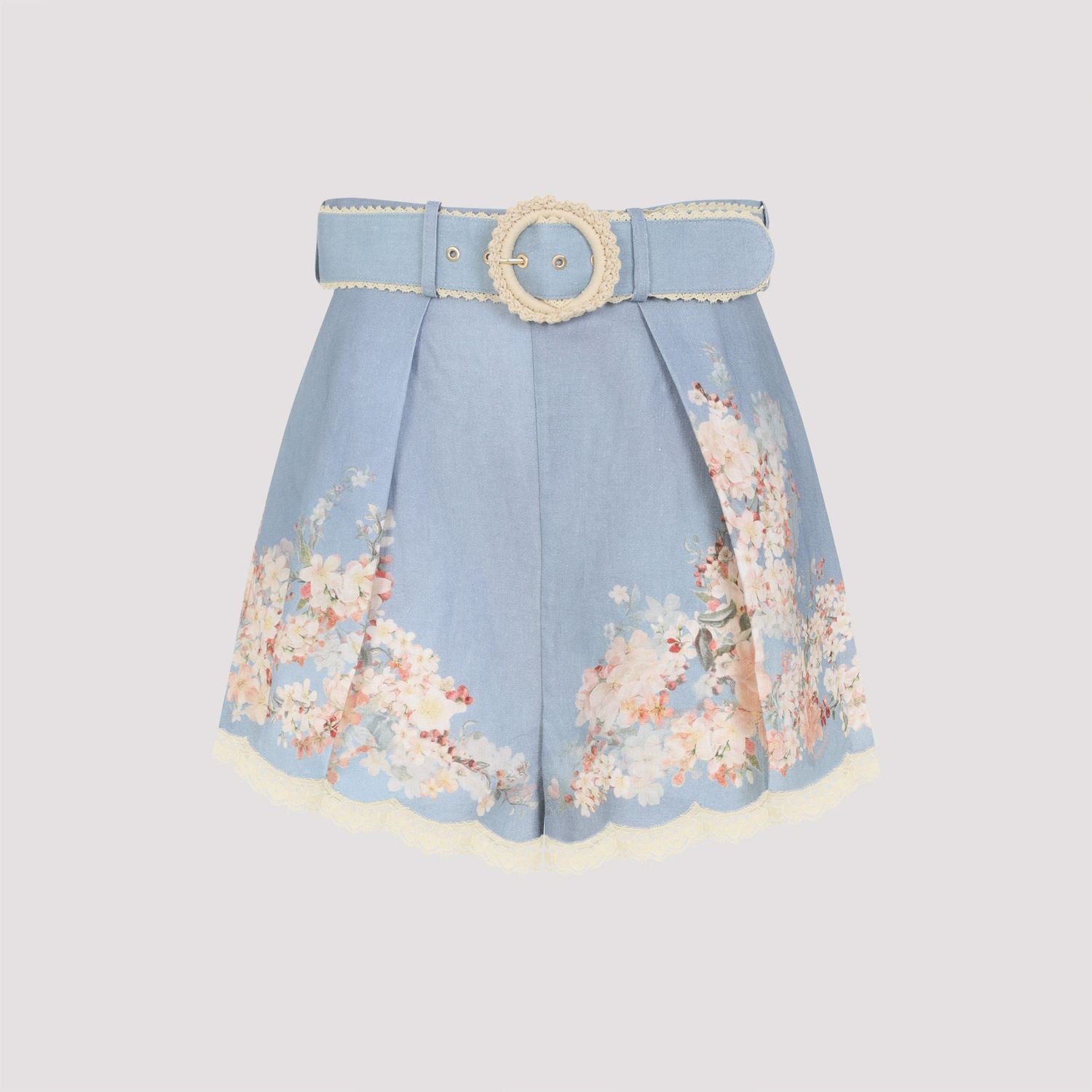 ZIMMERMANN Cascadian Tuck Mini Shorts