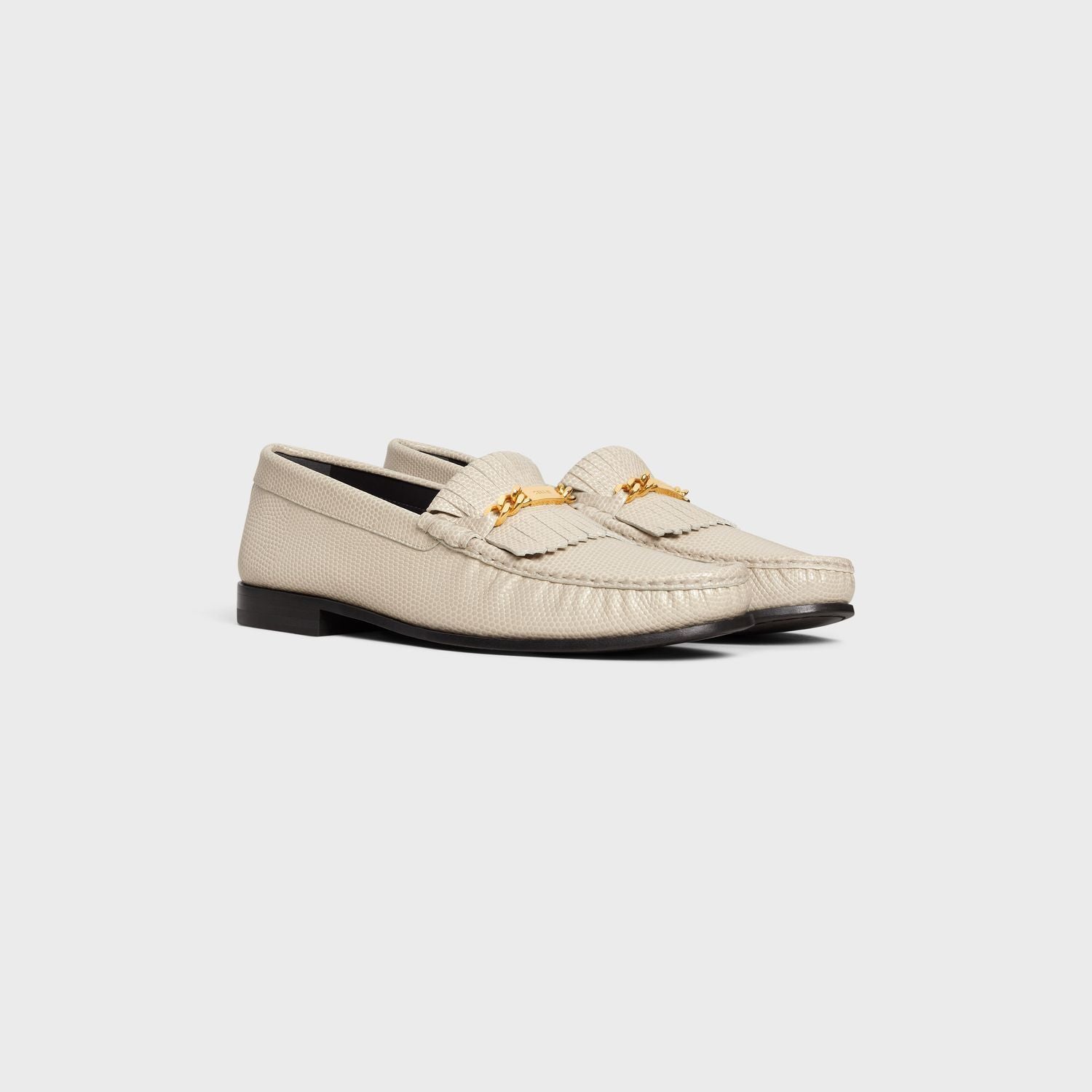 CELINE Fringe-Detail Calfskin Loafer for Women