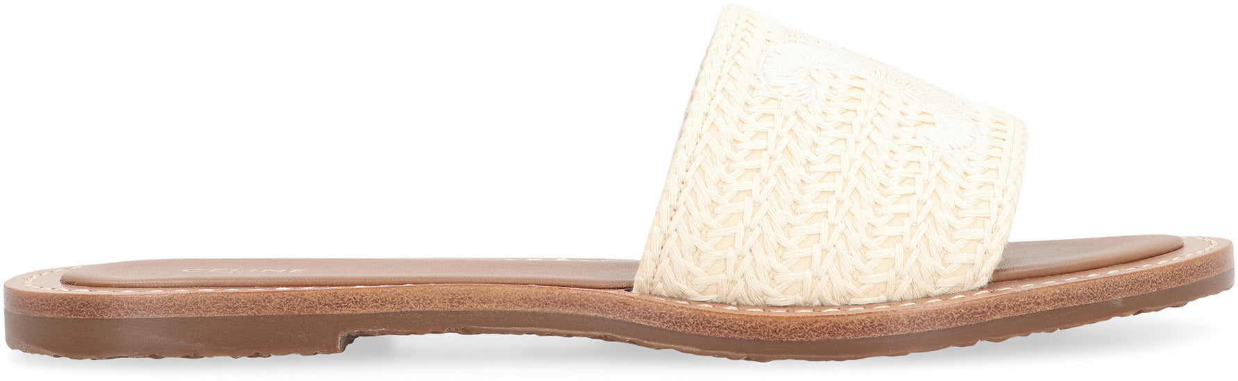 CELINE Round Toe Fabric Slide Sandals for Women - FW25