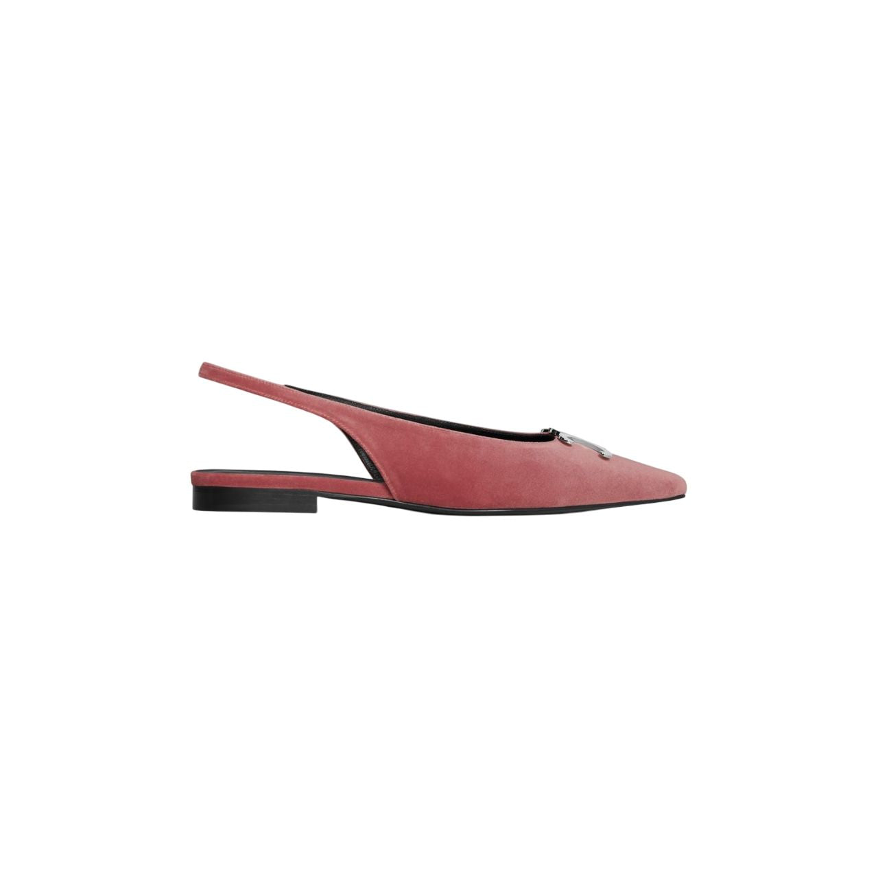 CELINE Alma Triomphe Velvet Flat Pumps for Women