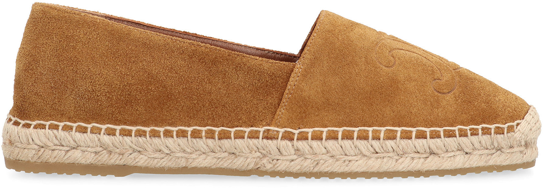 CELINE Suede Espadrilles with Logo Detail