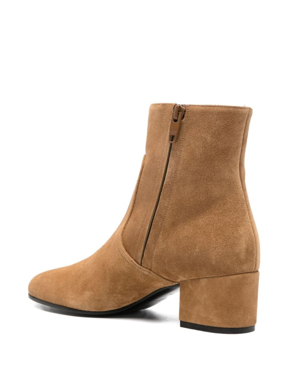 CELINE Suede Ankle Boots with Medium Heel