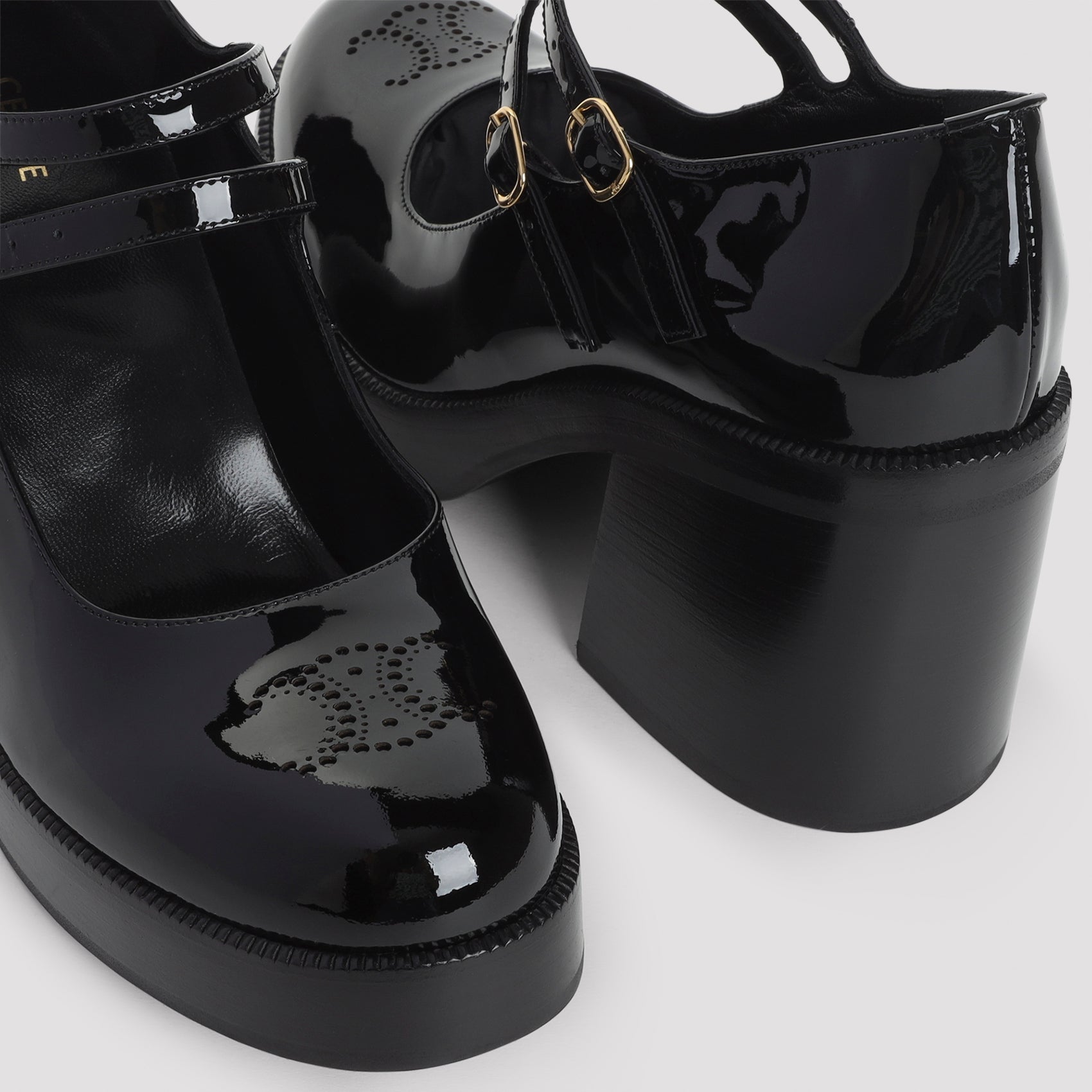 CELINE Perforated 90 Babies Decolletes Pumps