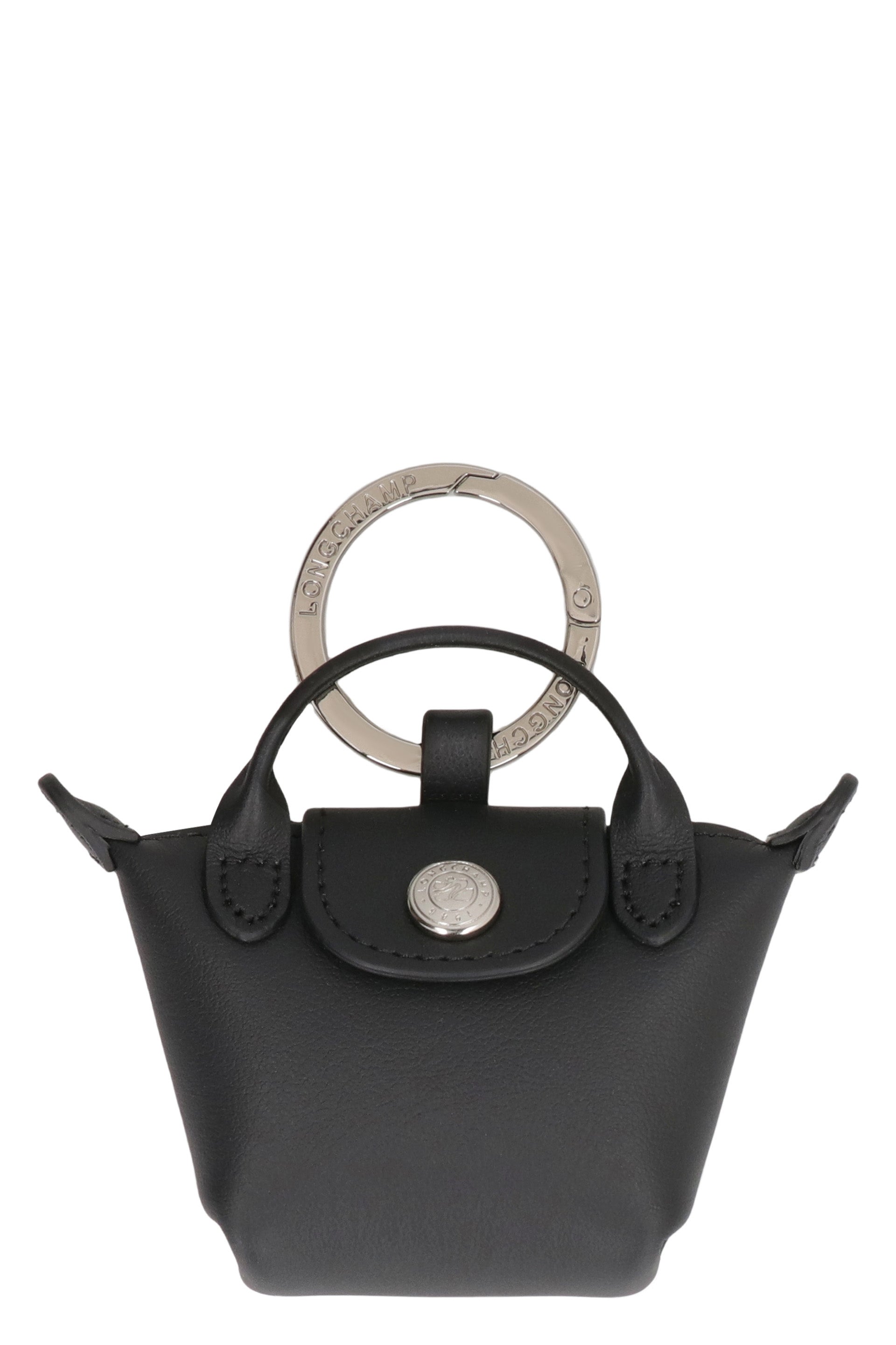 LONGCHAMP Mini Key Ring with Leather Detailing