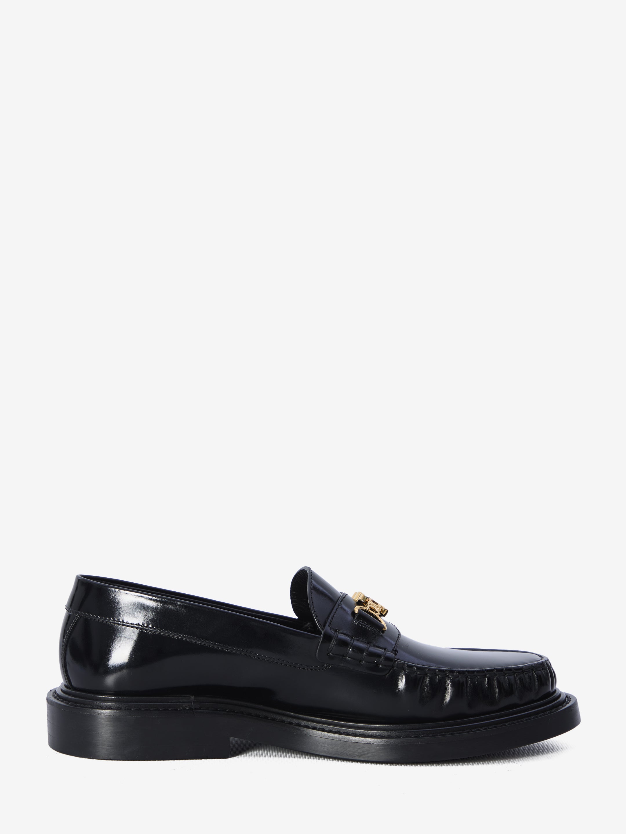CELINE Polished Bullskin Chain Loafers for Women - Size 38NO