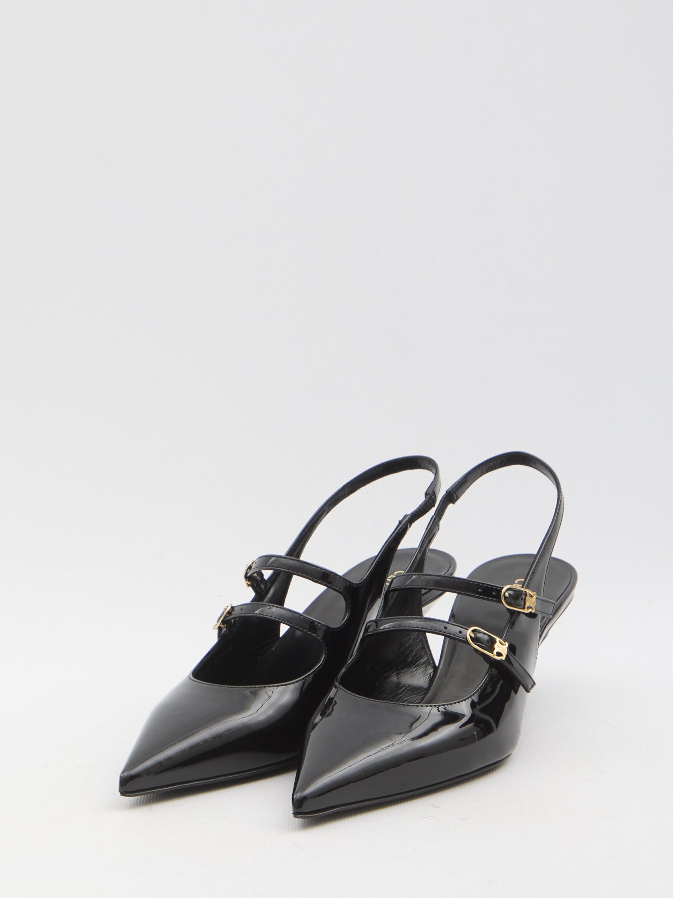 CELINE Pointed-Toe Mary Jane Slingback Pumps - Women's Size 38