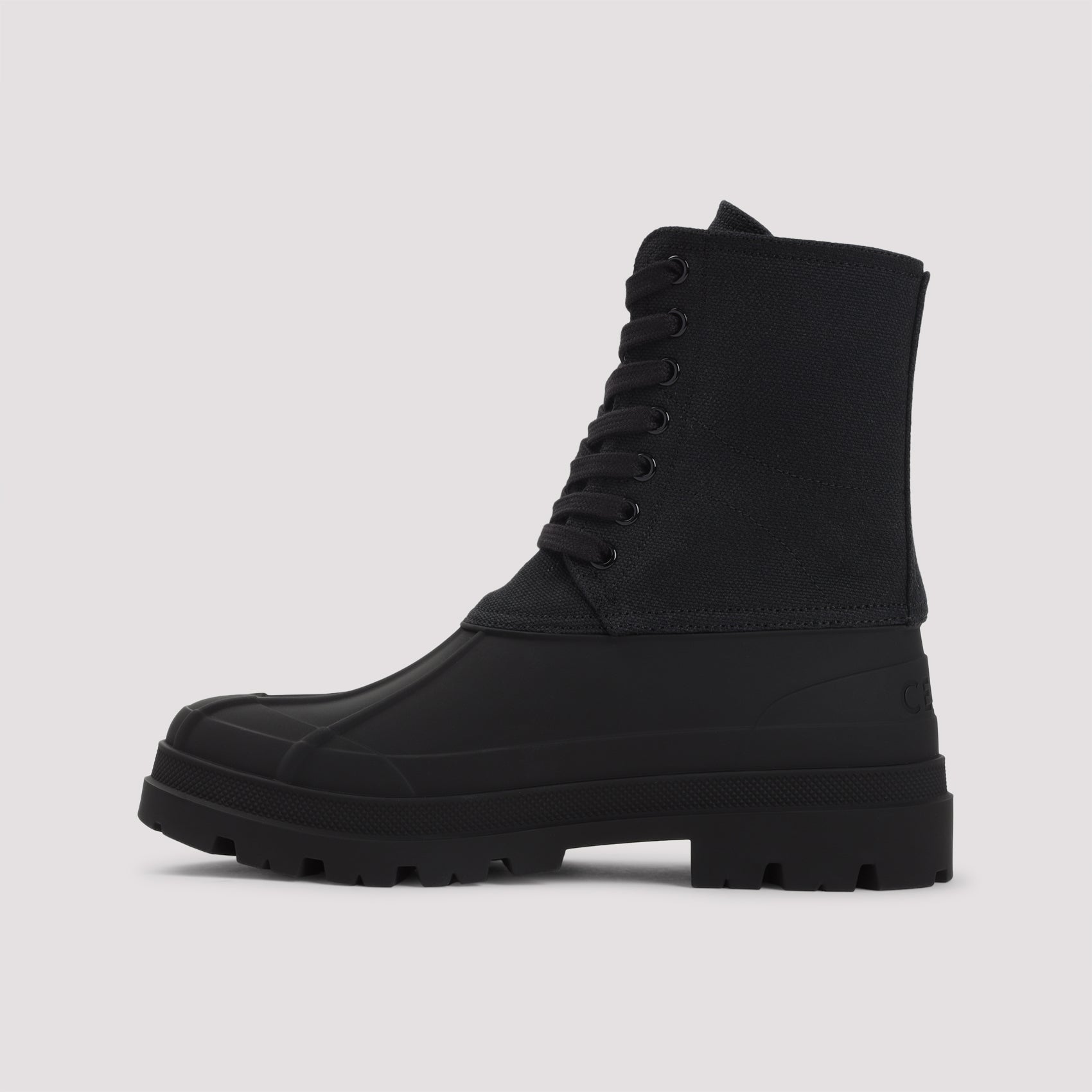 CELINE Triomphe Canvas Boots - Heel Height: 3cm