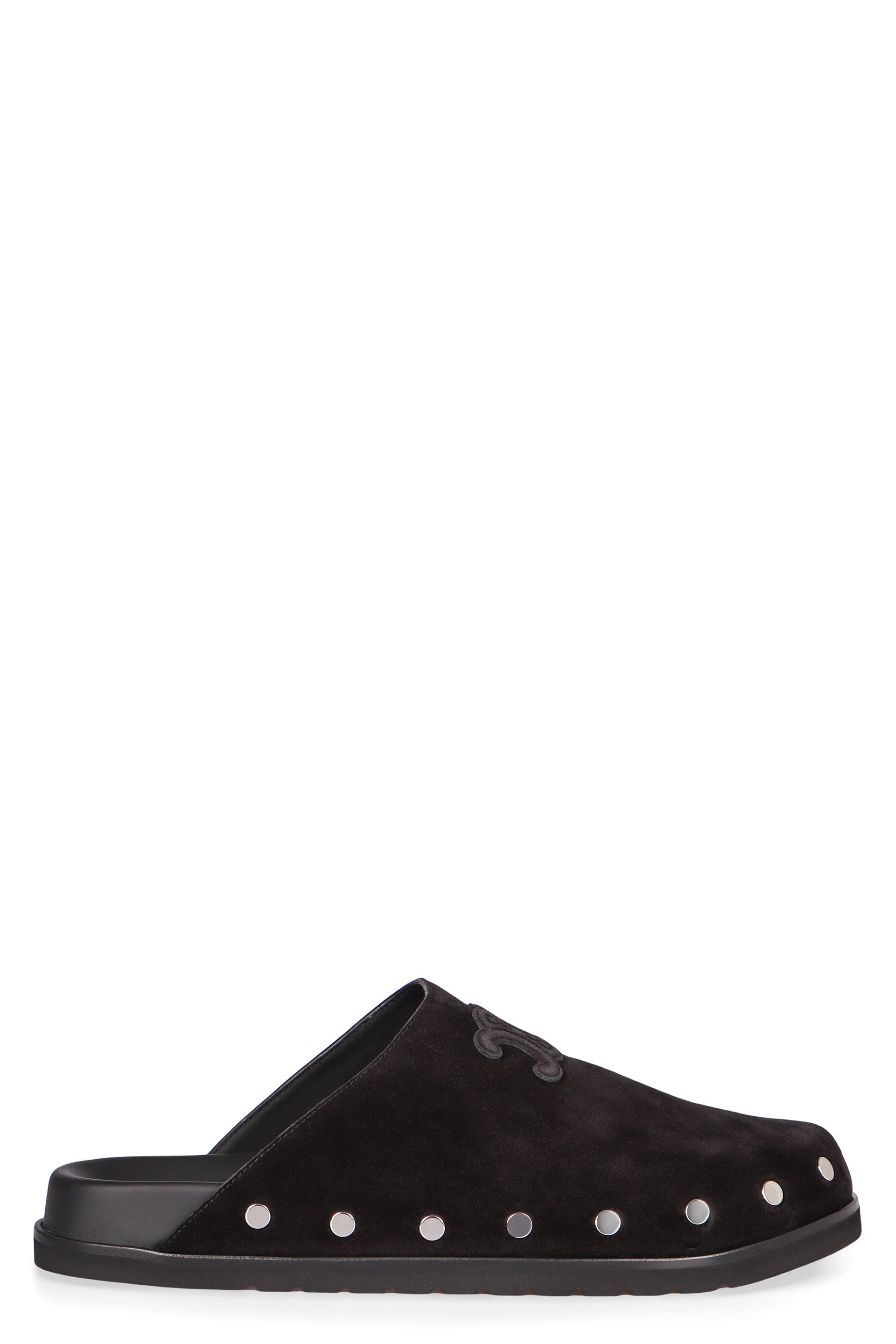 CELINE Pitea Suede Decorative Flat Sandals