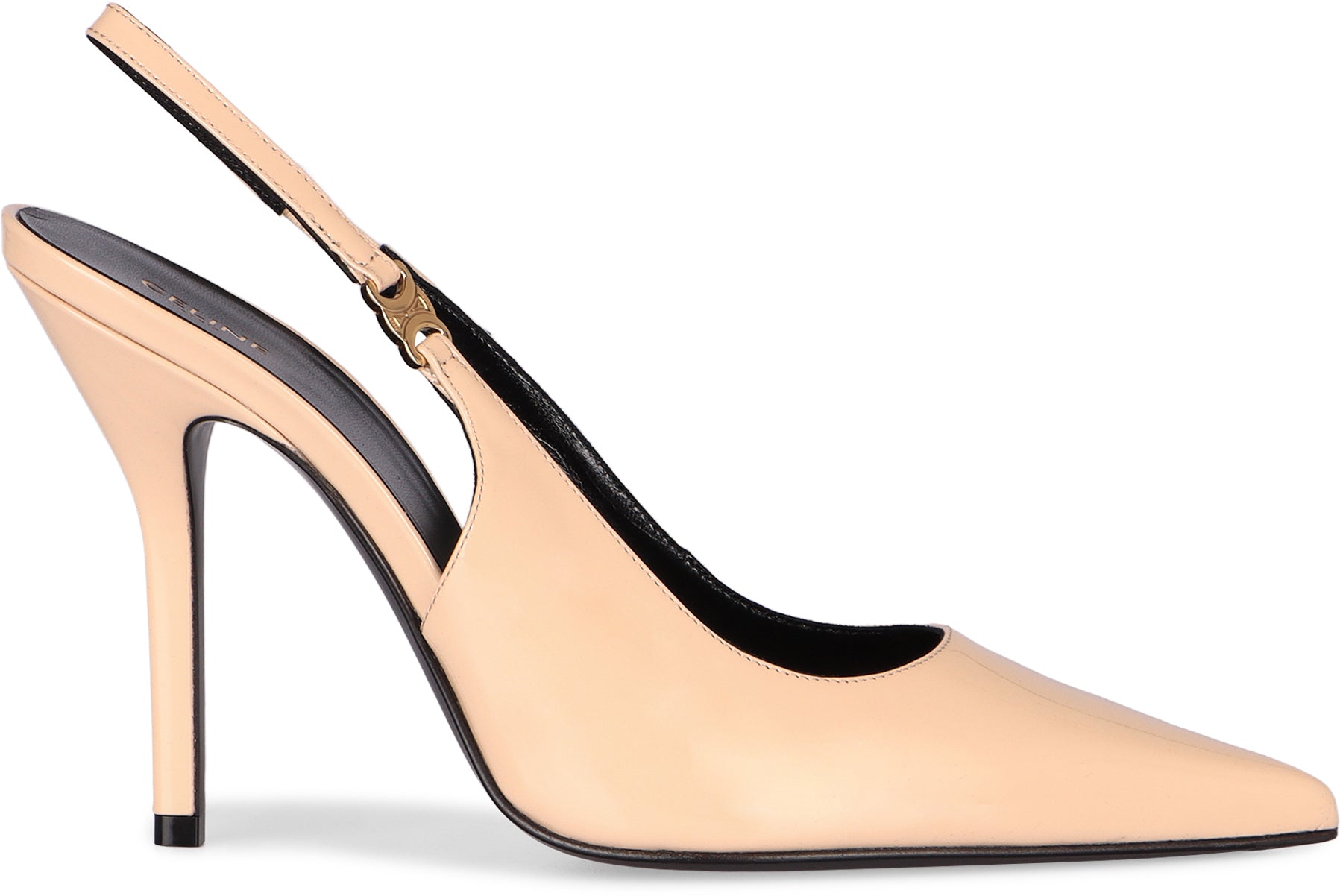 CELINE Patent Leather Slingback Pumps