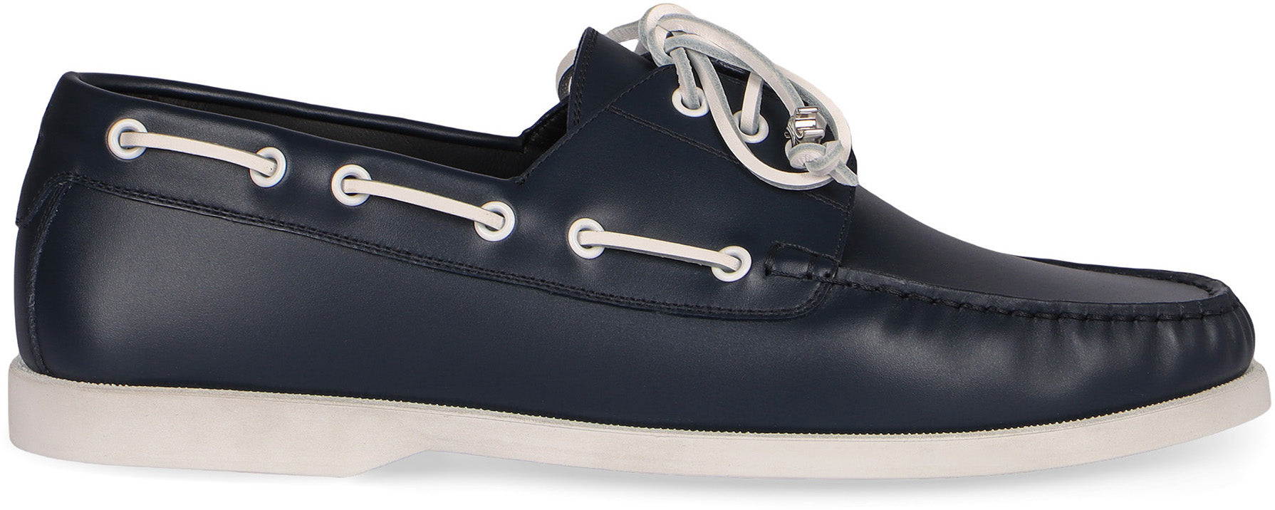 CELINE Leather Boat Shoes