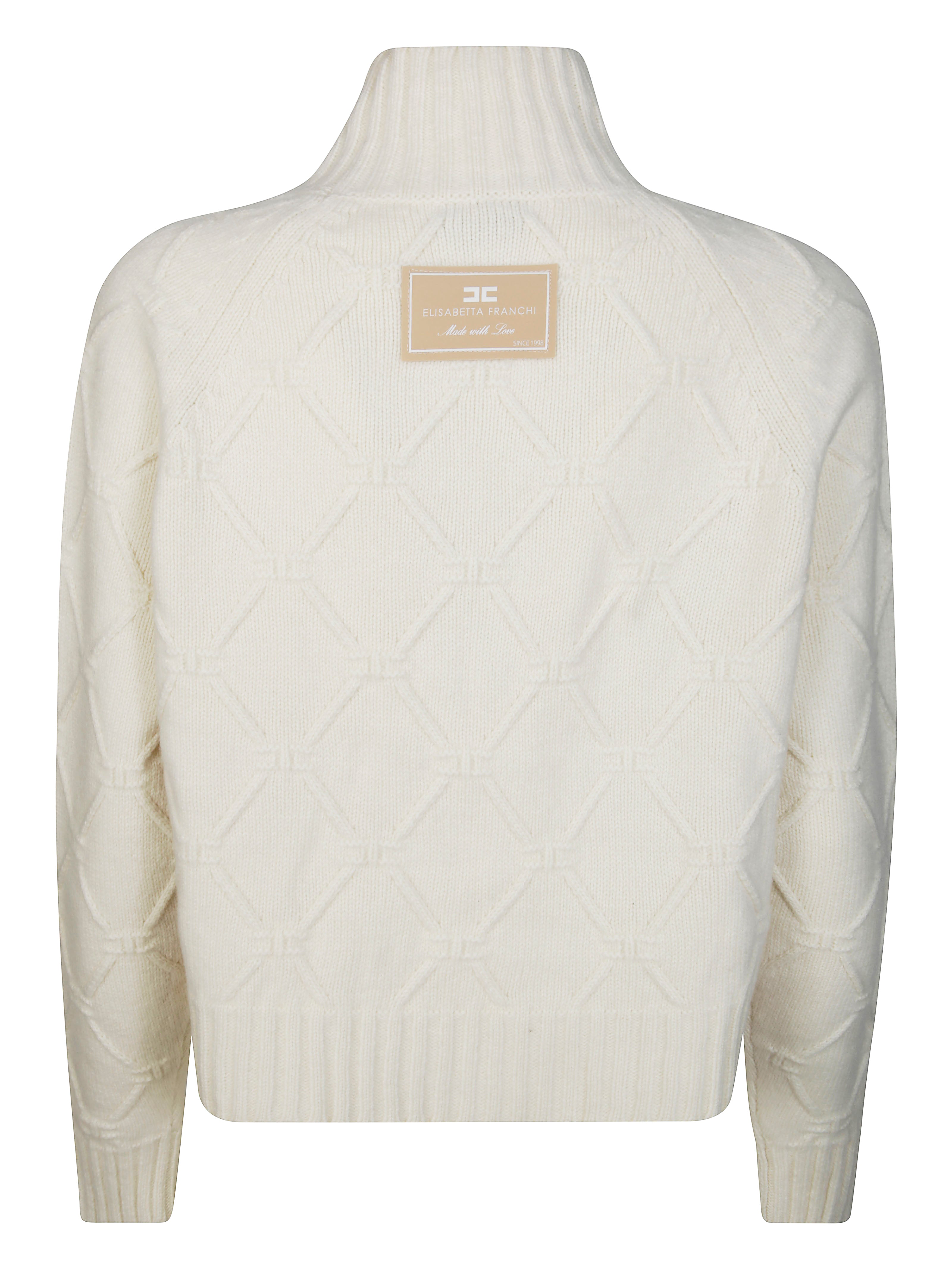 ELISABETTA FRANCHI Stylish Men's Sweater Tricot with Front Detailing