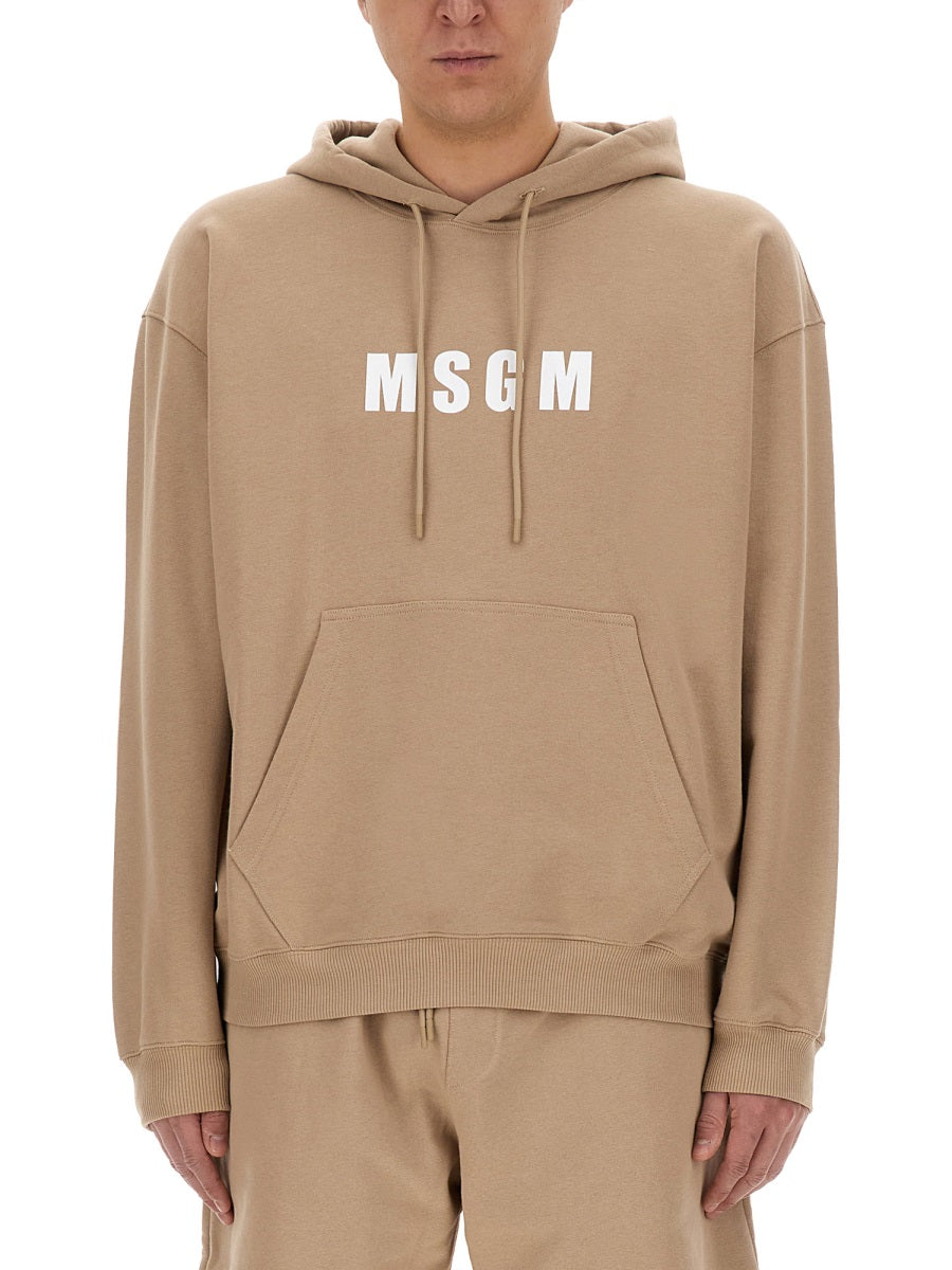 MSGM Logo Crew Sweatshirt - Size L