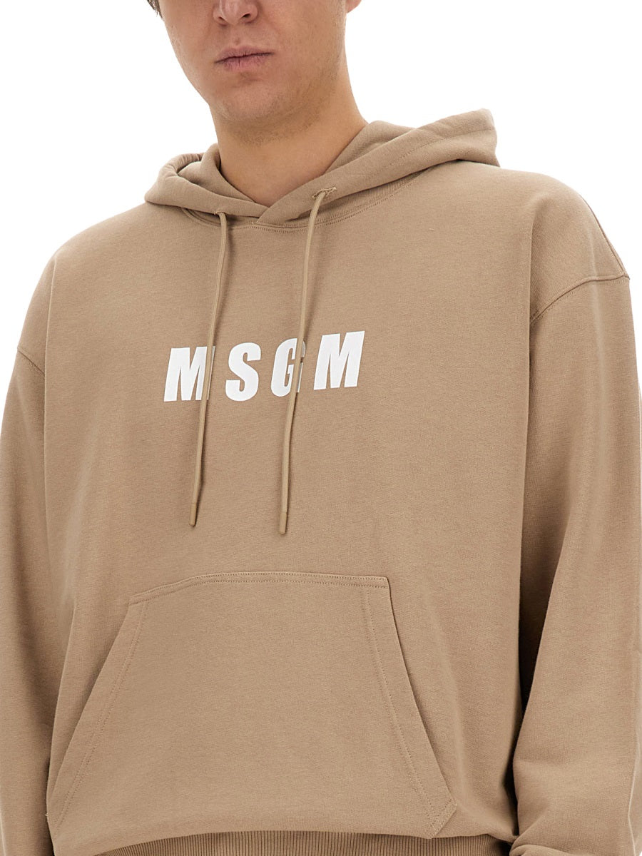 MSGM Logo Crew Sweatshirt - Size L