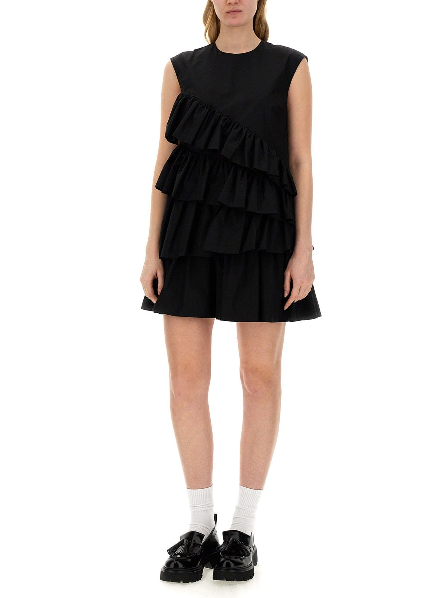 MSGM Mini Dress with Ruffles - Size 40