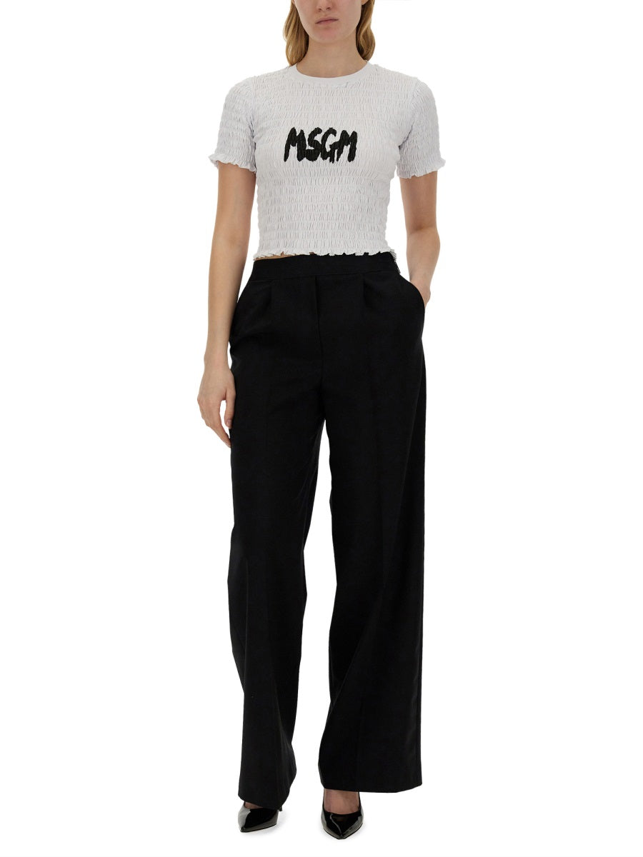 MSGM Logo T-Shirt for Women - Size S