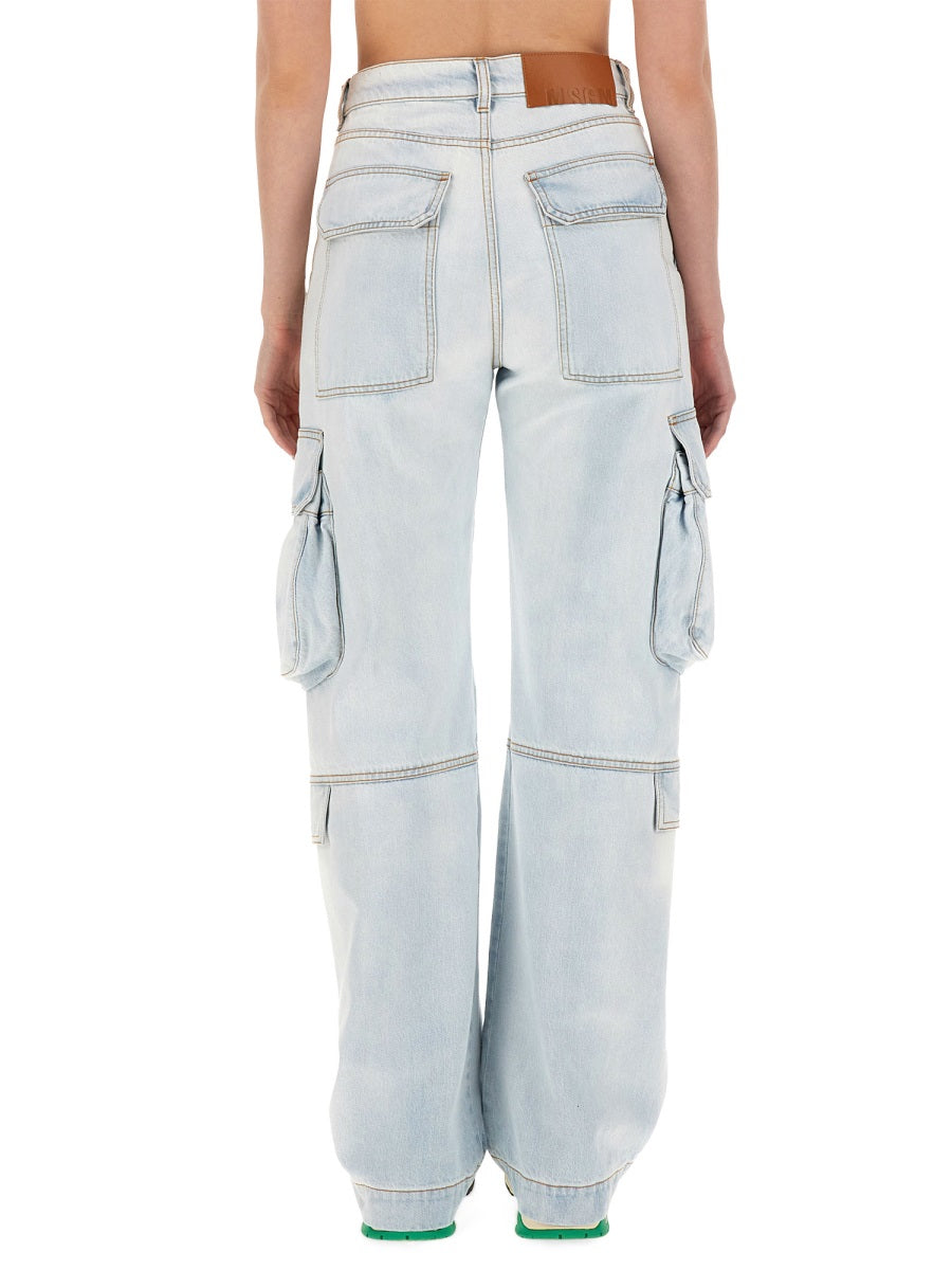 MSGM Women's Cargo Pants Size 40 - Cotton Comfort for SS24