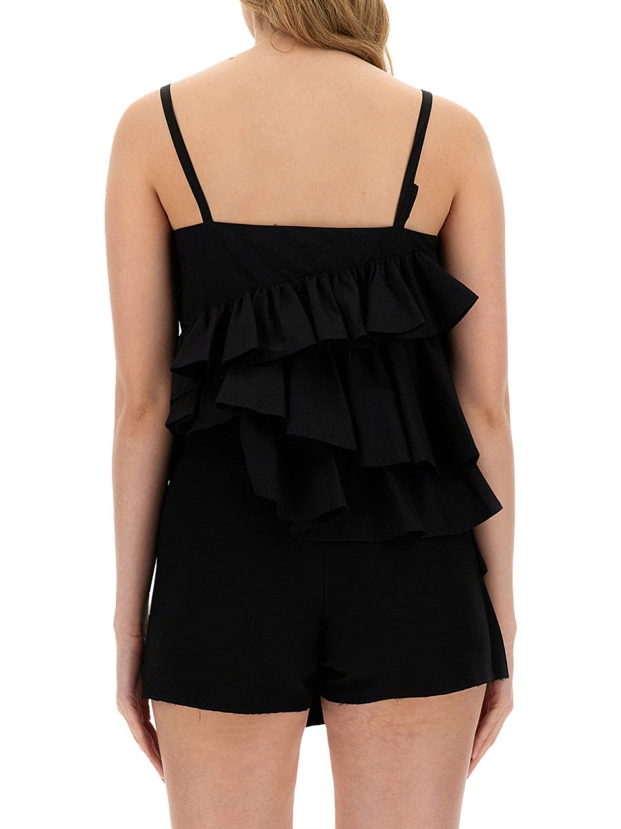 MSGM Ruffled Mini Top for Women - Size 38 IT