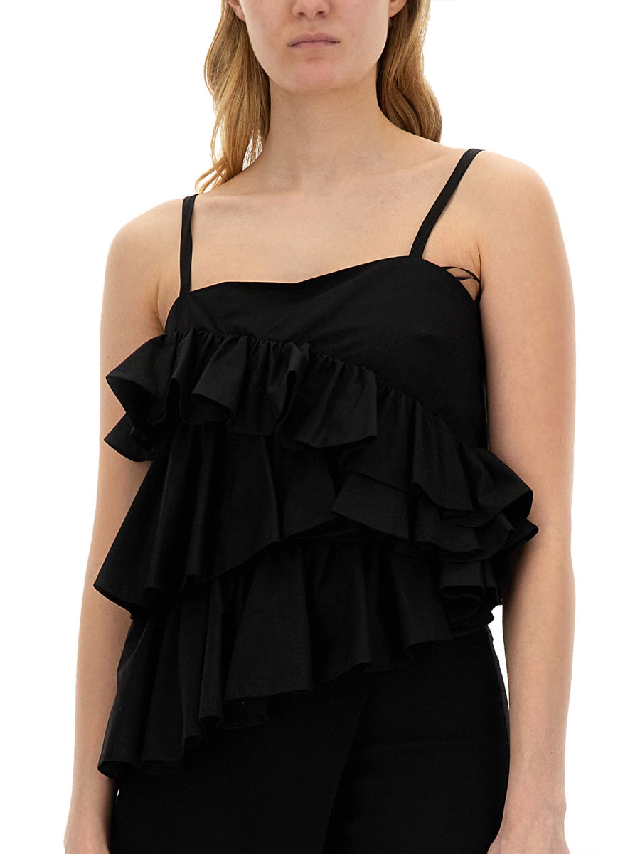 MSGM Ruffled Mini Top for Women - Size 38 IT