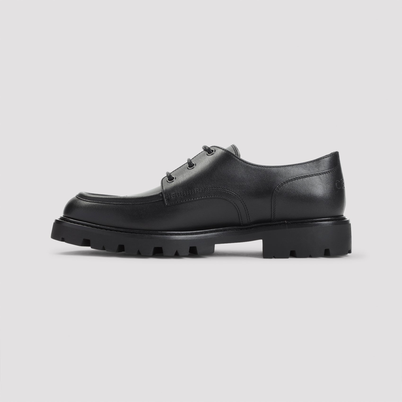 CELINE Men's Derby Dress Shoes in Shiny Bull Leather - FW25