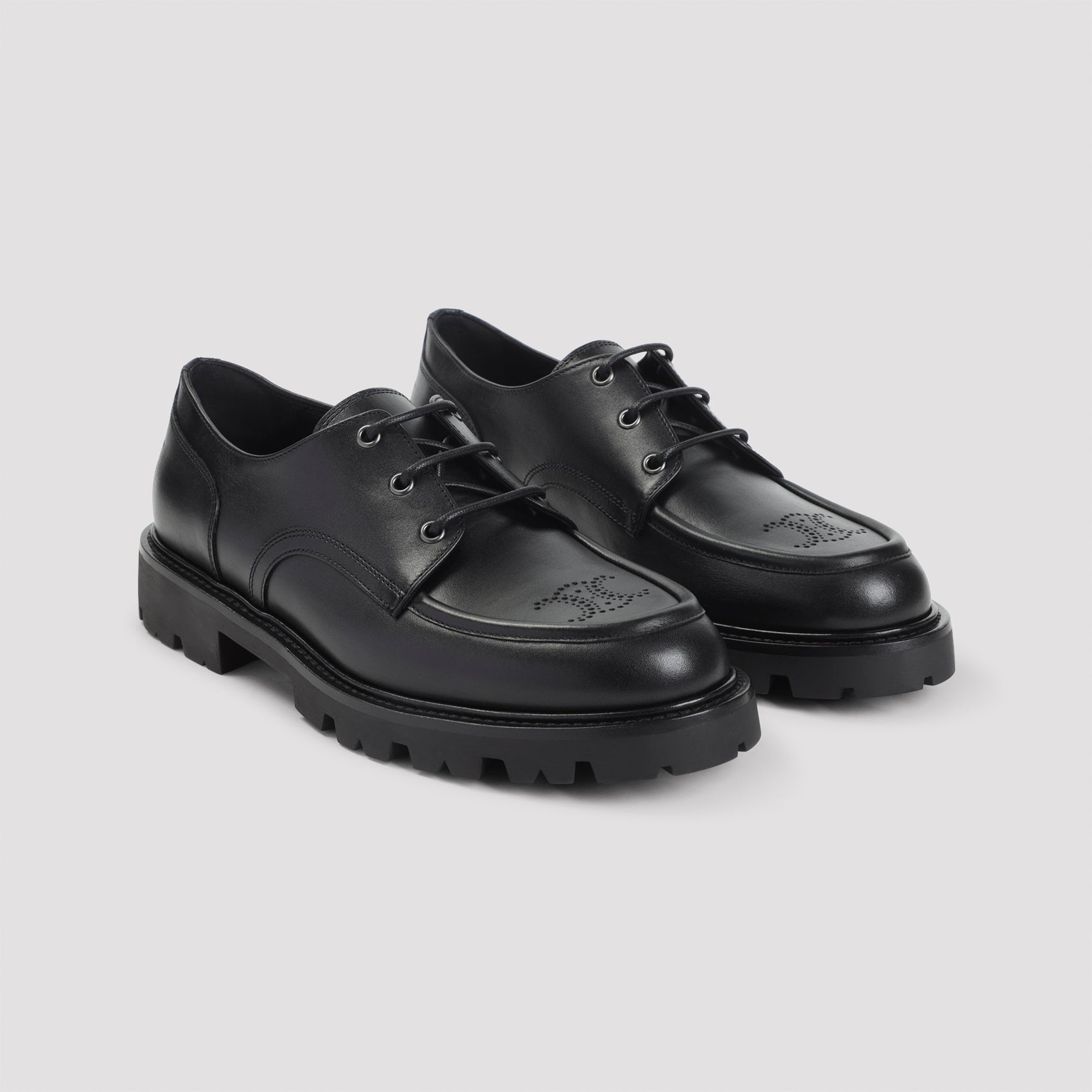 CELINE Men's Derby Dress Shoes in Shiny Bull Leather - FW25