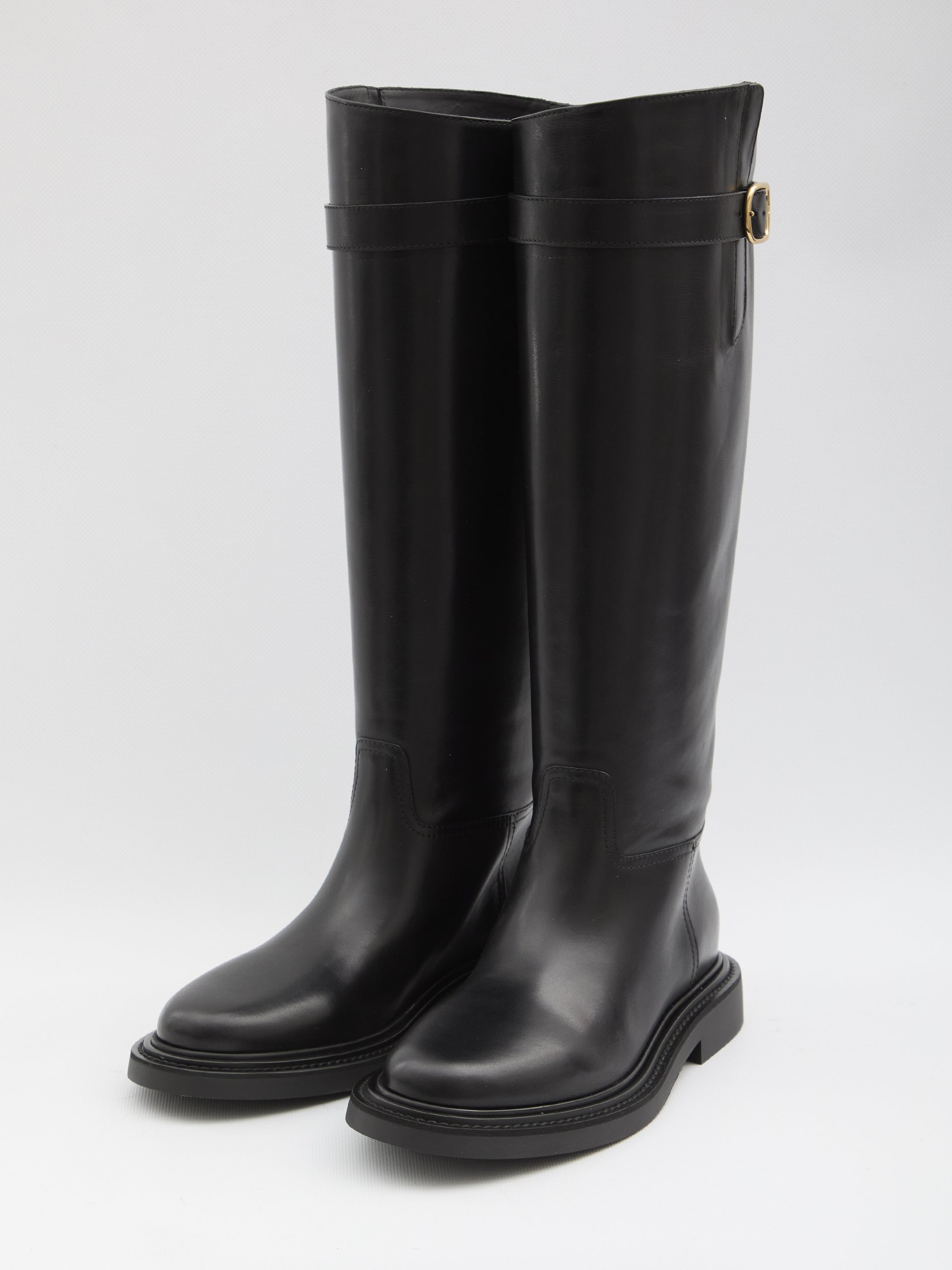 CELINE High Boot with Engraved Buckle - Women’s Size 38