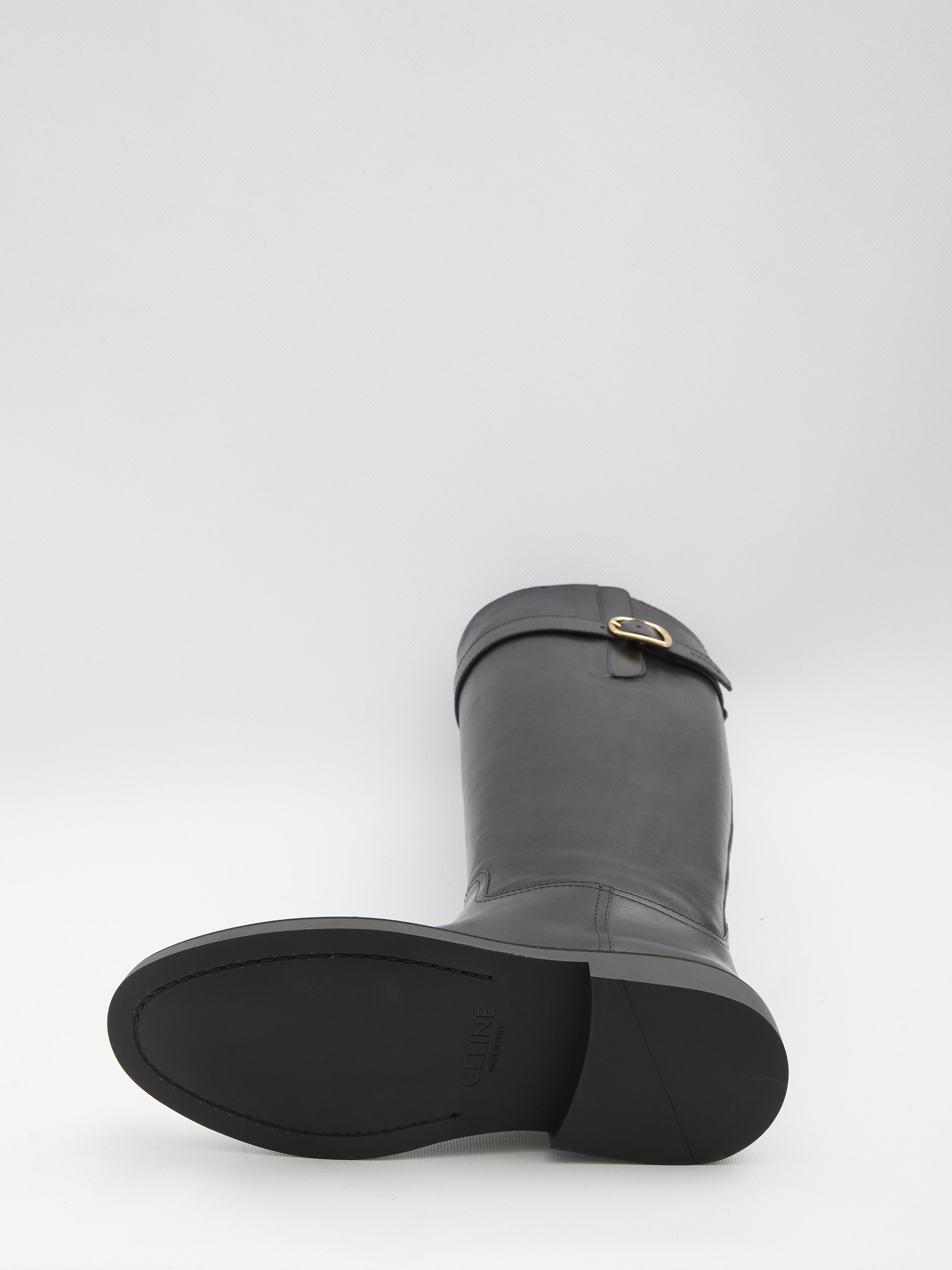 CELINE High Boot with Engraved Buckle - Women’s Size 38