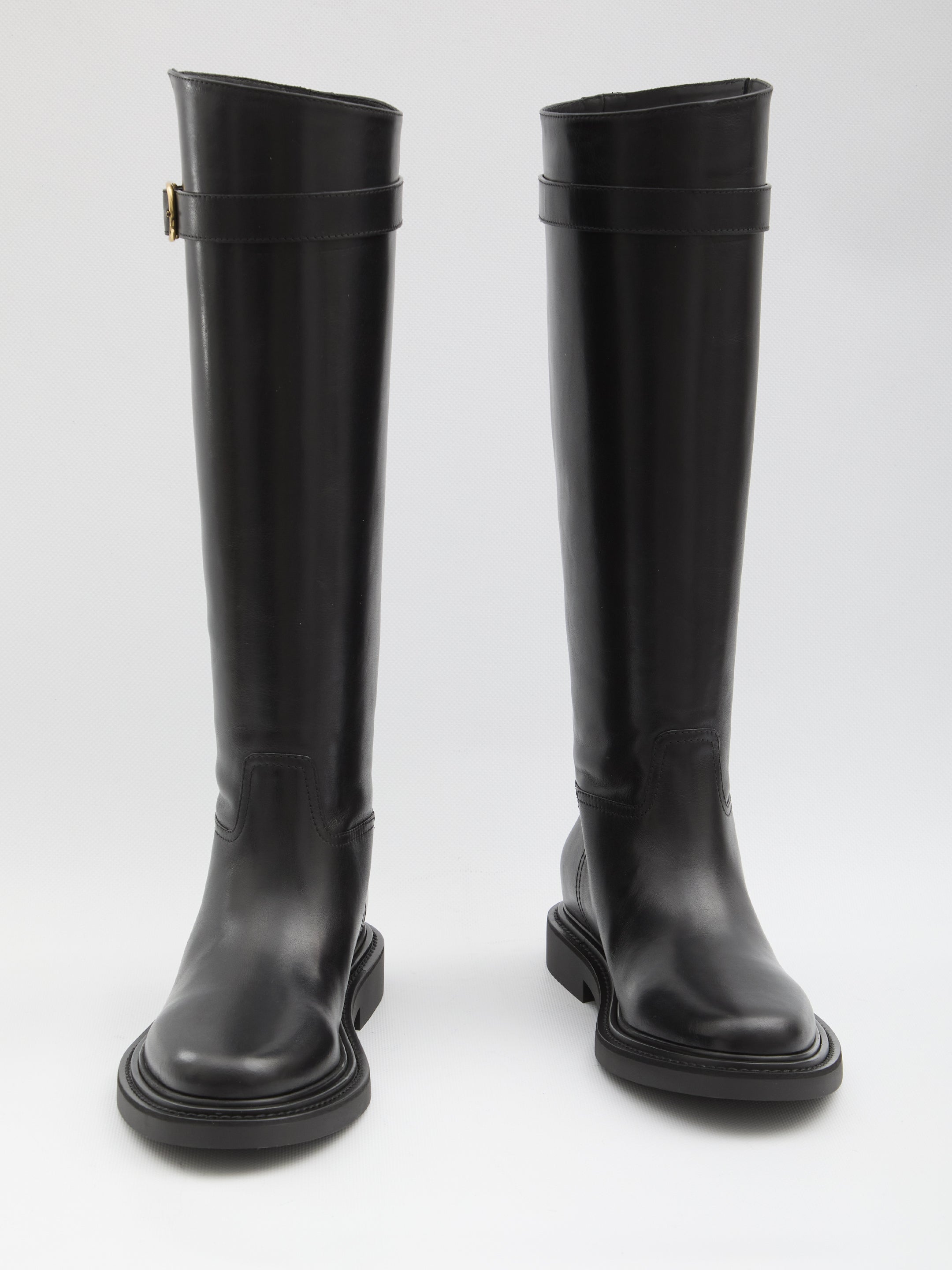 CELINE High Boot with Engraved Buckle - Women’s Size 38