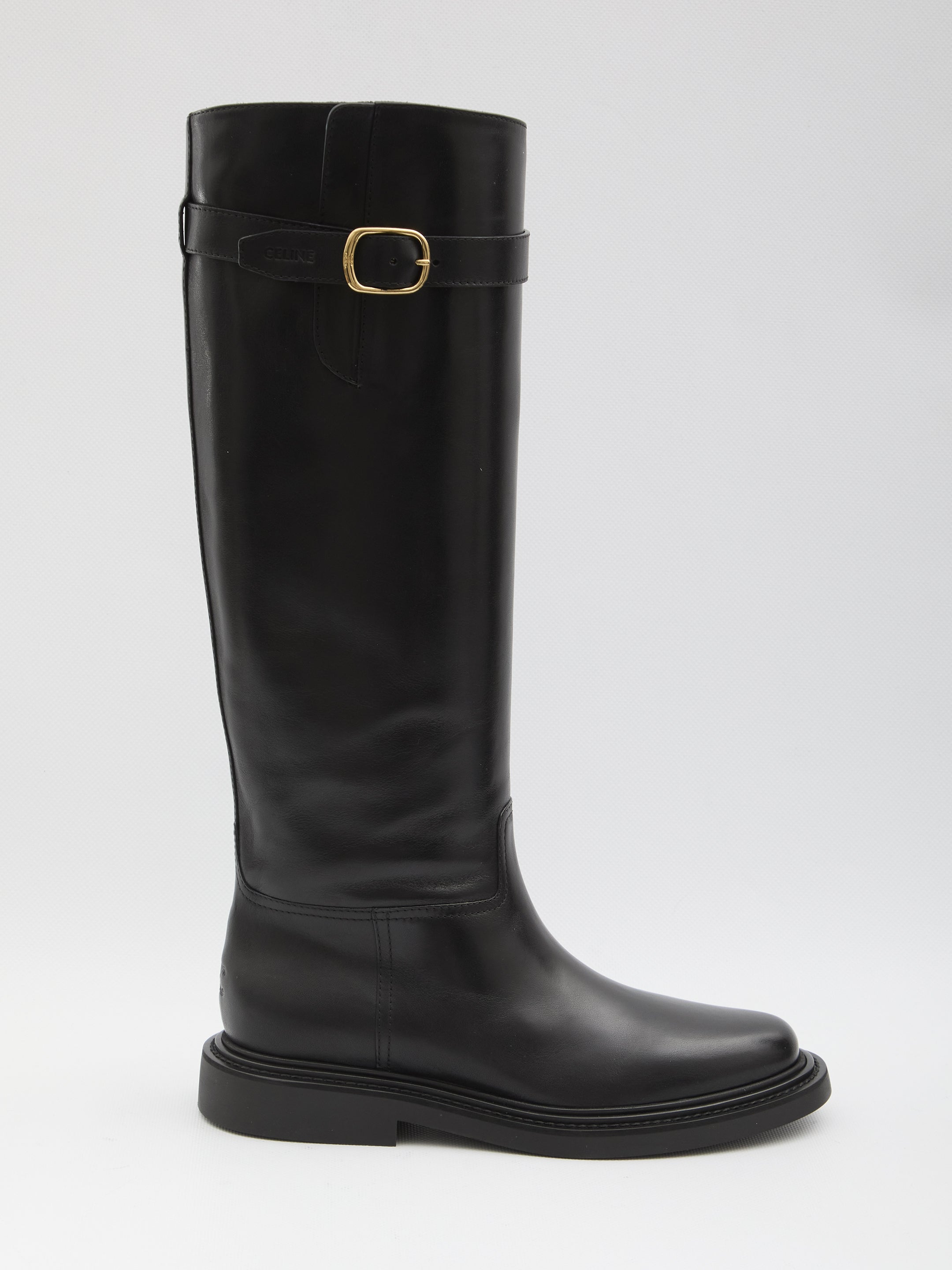 CELINE High Boot with Engraved Buckle - Women’s Size 38