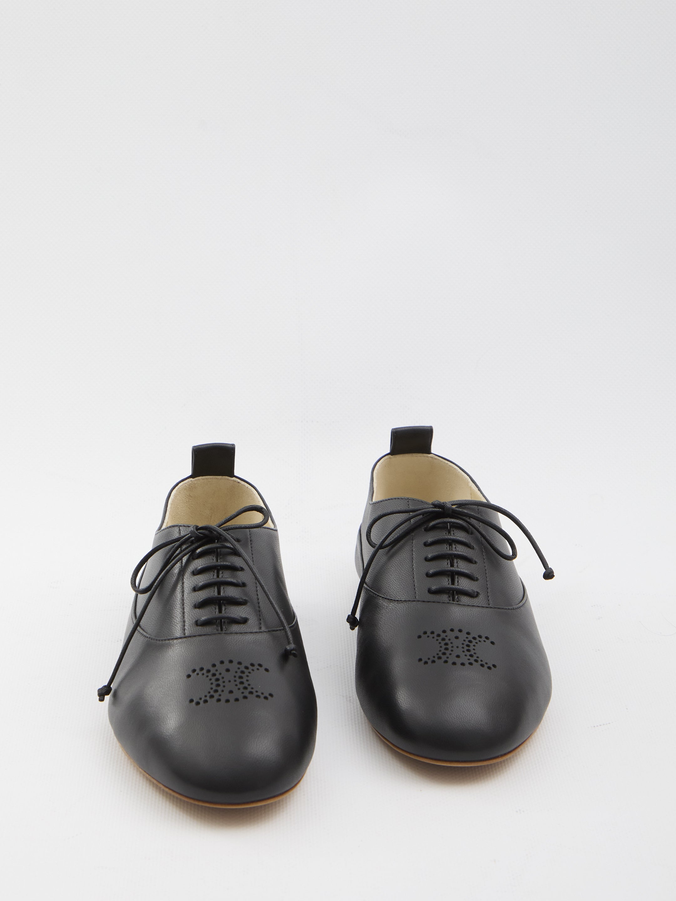 CELINE Almond Toe Lace-Up Shoes - Women's Size 38