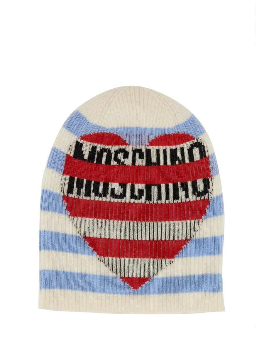 MOSCHINO JEANS Wool Cap with Logo for Women