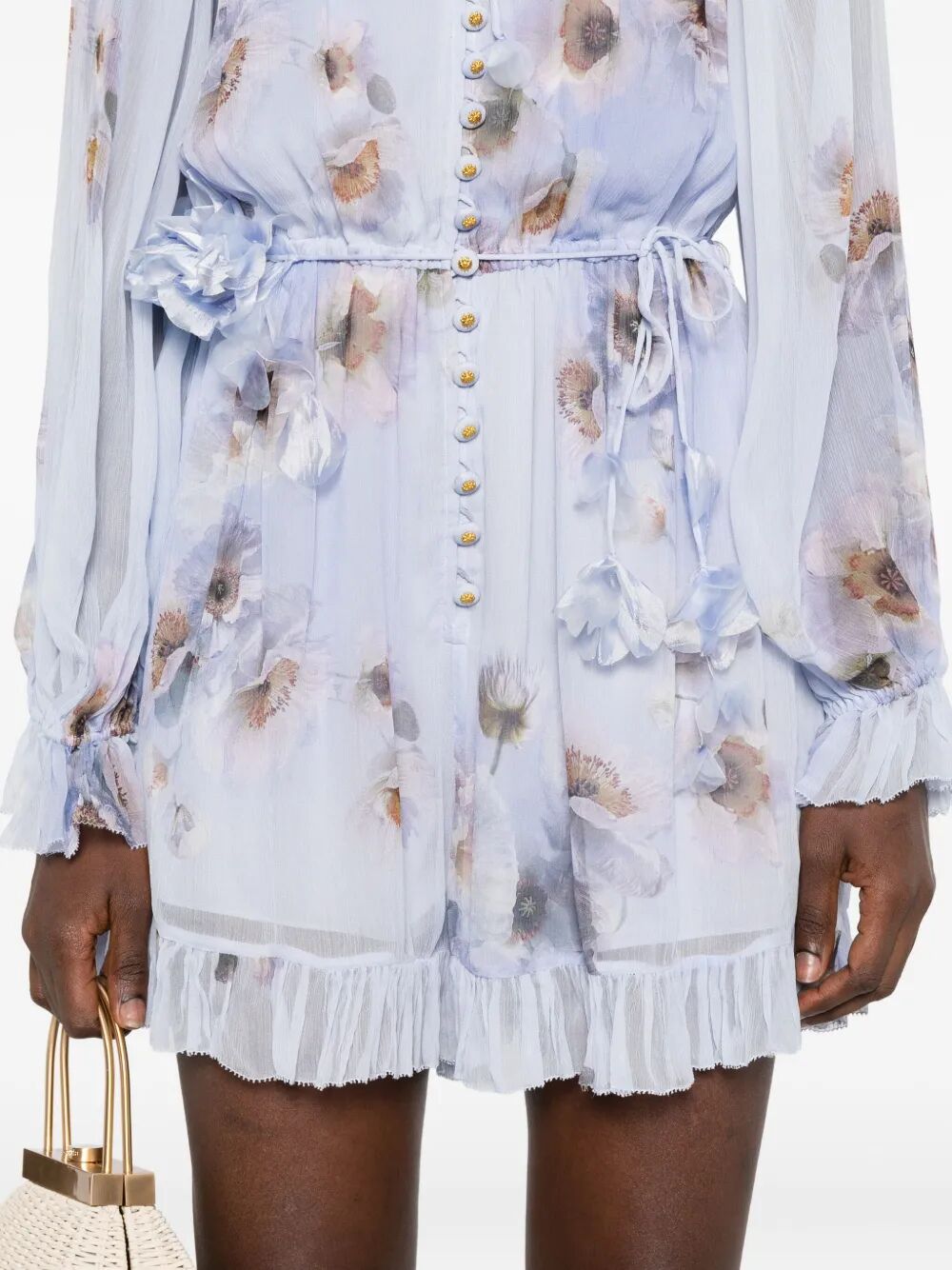 ZIMMERMANN Hypnotic Mini Dress with Floral Pattern