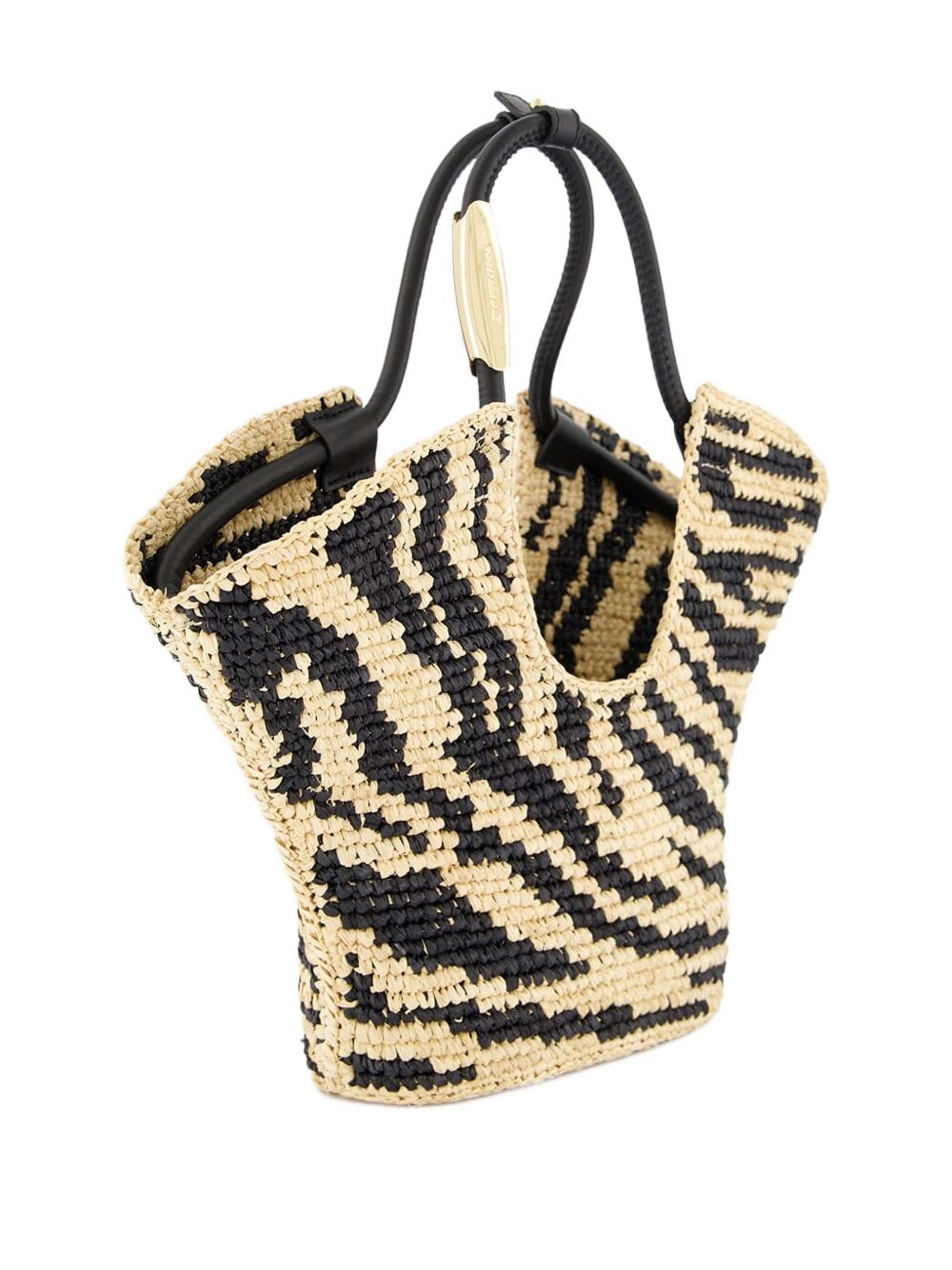 ZIMMERMANN Golden Mini Rafia Tote Handbag