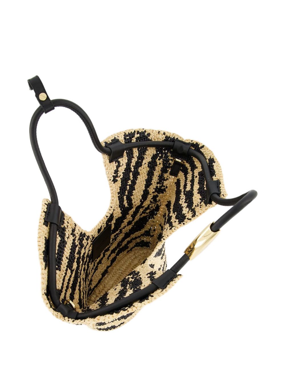 ZIMMERMANN Golden Mini Rafia Tote Handbag