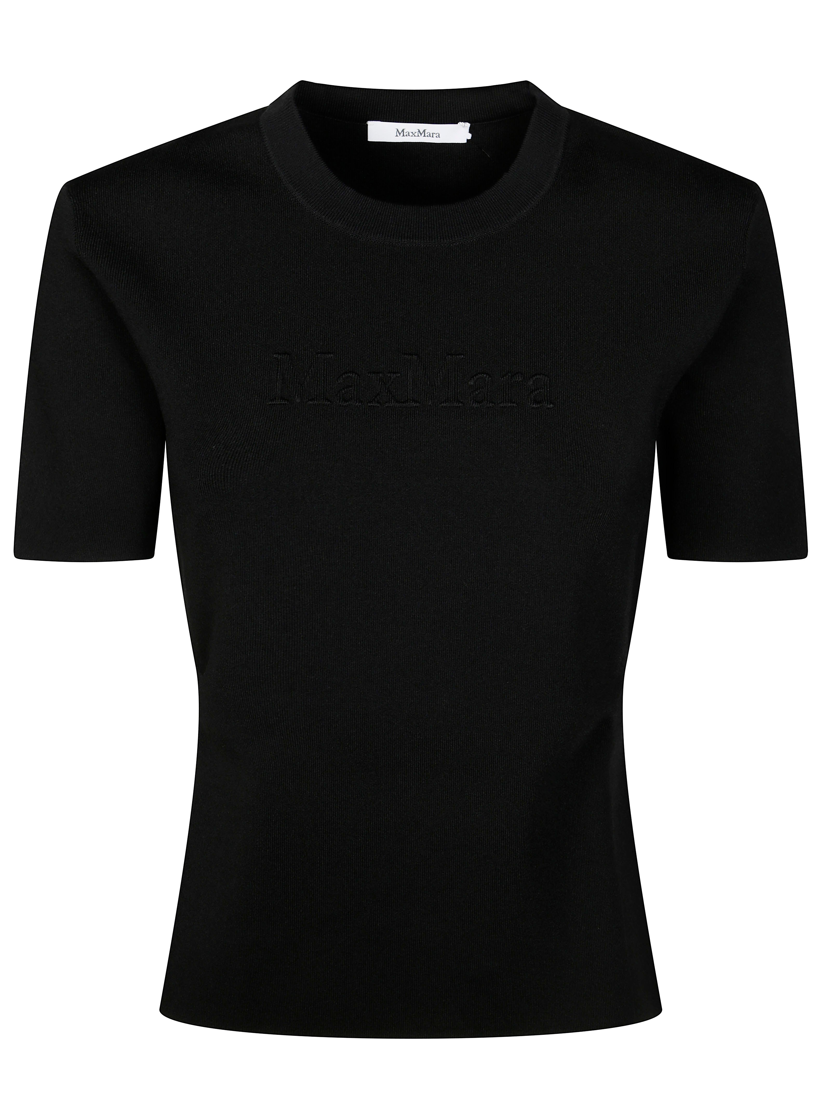MAX MARA PURE Short Sleeve Logo Viscose T-Shirt for Men