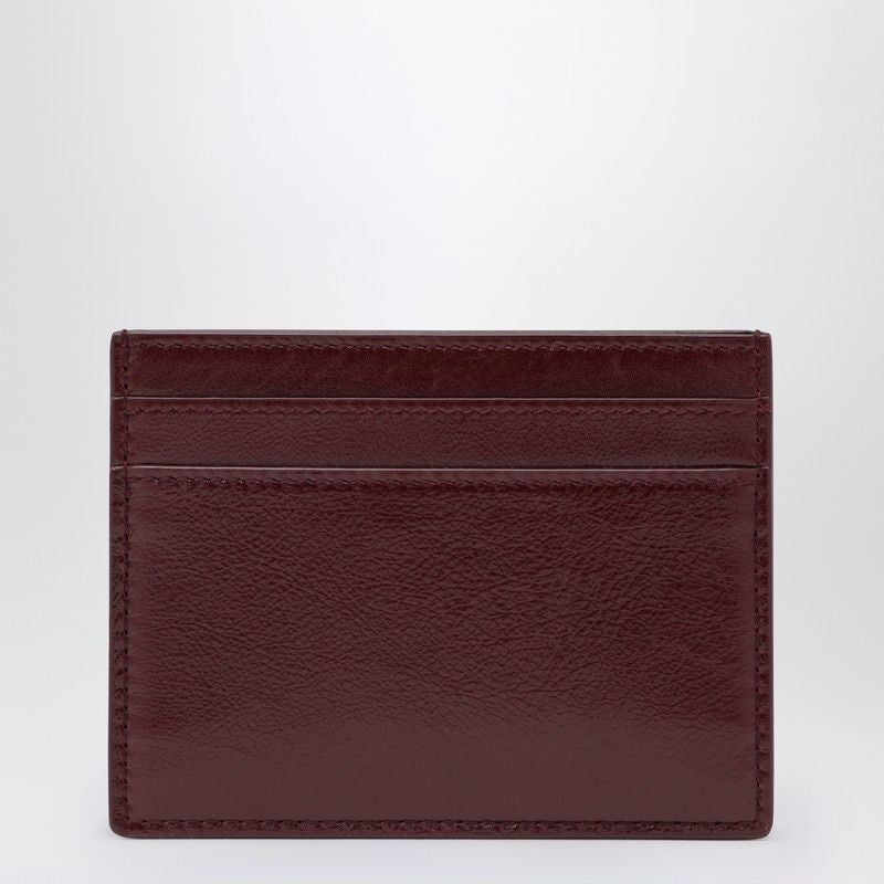 SAINT LAURENT Mini Leather Credit Card Holder