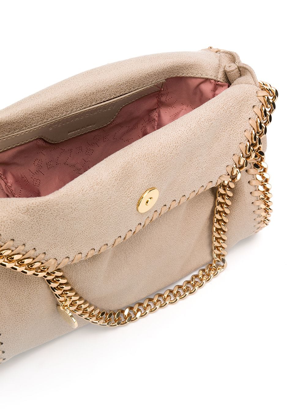 STELLA MCCARTNEY Mini Handbag with Whipstitch Chain Trim