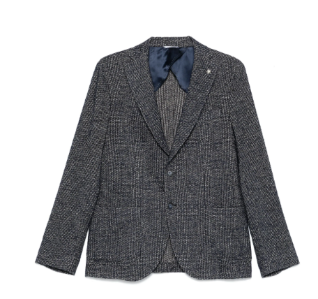 MANUEL RITZ Classic Check Pattern Blazer for Men