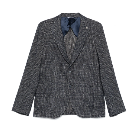 MANUEL RITZ Classic Check Pattern Blazer for Men