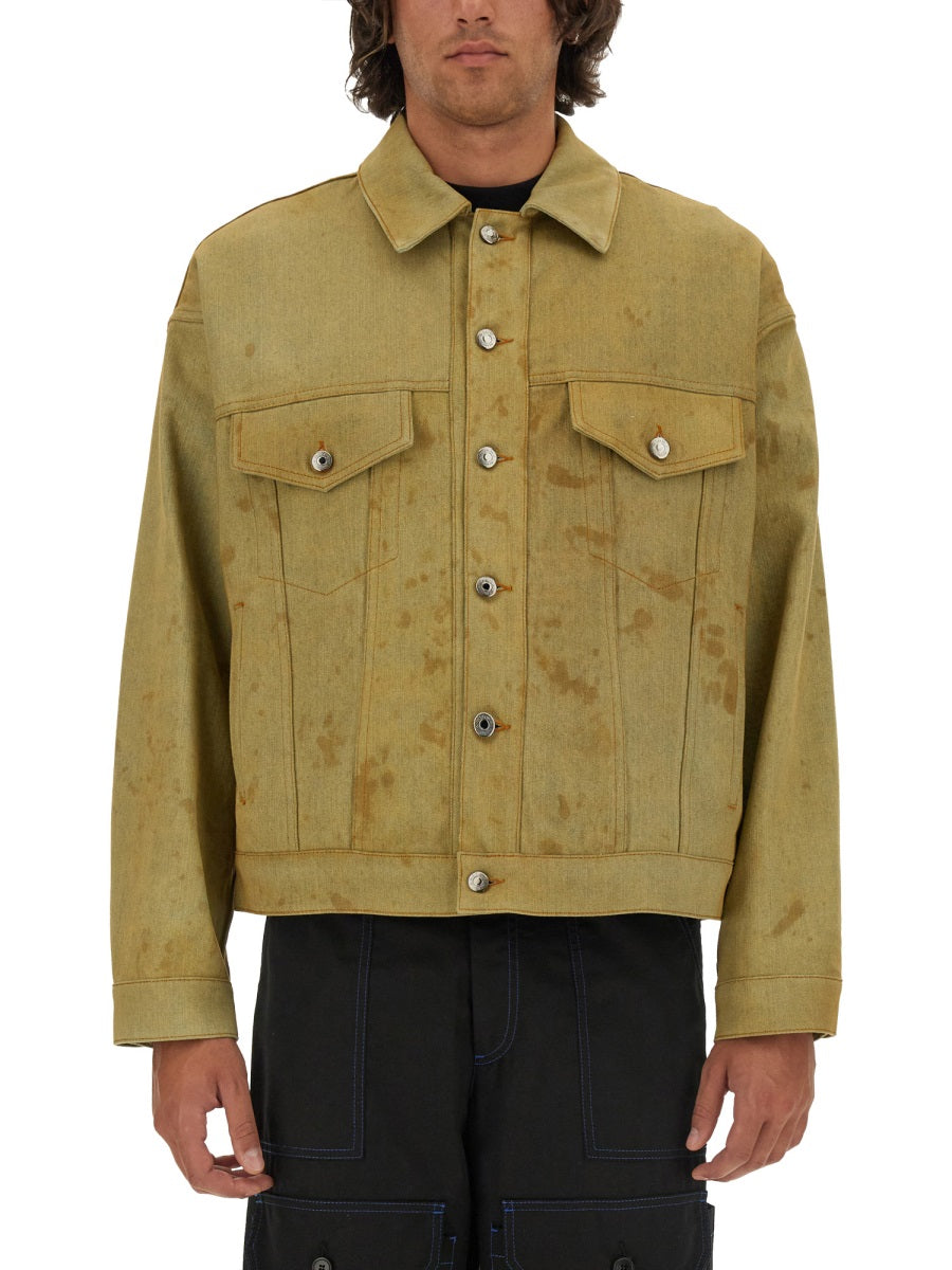 MSGM Men's Regular Fit Denim Jacket - Made in Italy