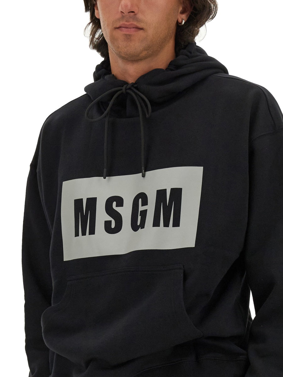 MSGM Men's Regular Fit Logo Sweatshirt - Size L