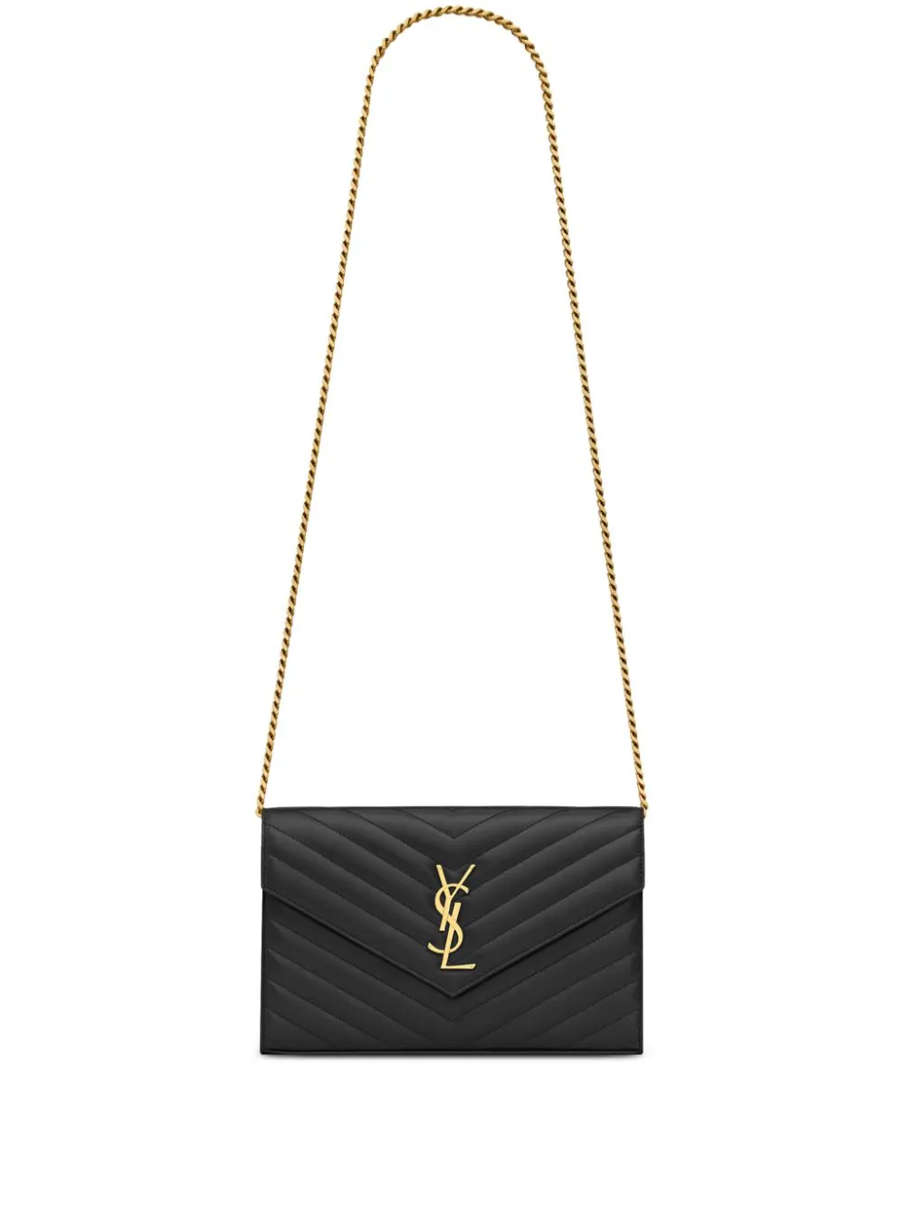 SAINT LAURENT Mini Chain Wallet with Magnetic Closure - SS25