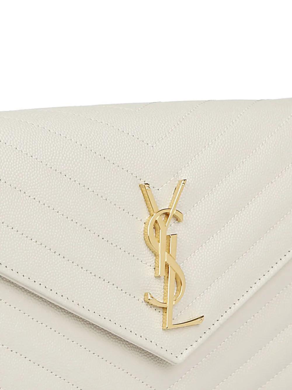SAINT LAURENT Mini Monogram Grain of Poudre Bag (14 x 22.5 x 4 cm)