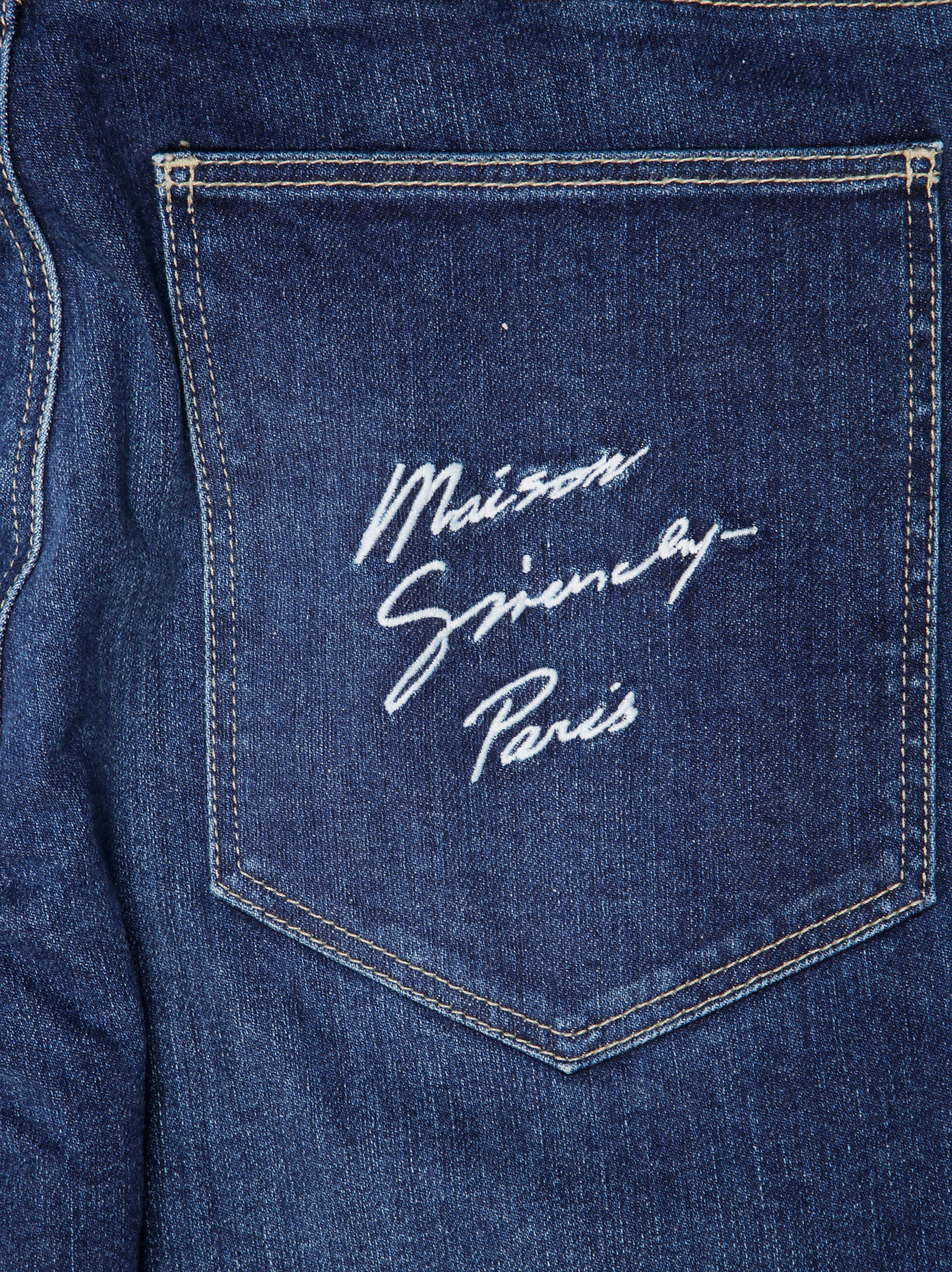 GIVENCHY Mid-Wash Mini Jeans with Logo Pocket