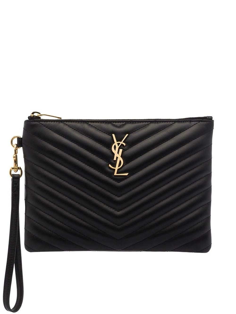 SAINT LAURENT Mini Quilted Clutch with Monogram