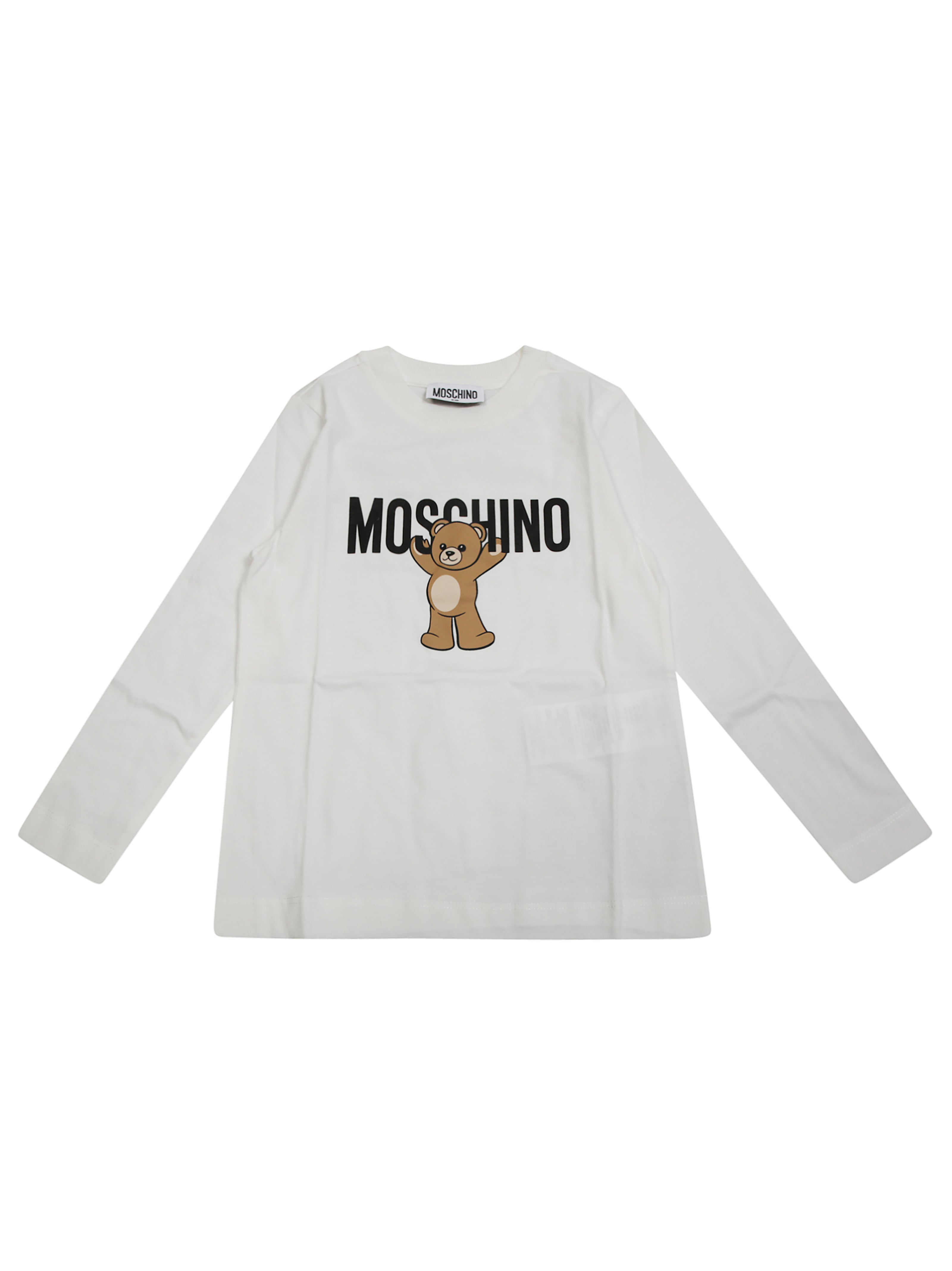 MOSCHINO KIDS Mini Long Sleeve T-Shirt with Extended Logo