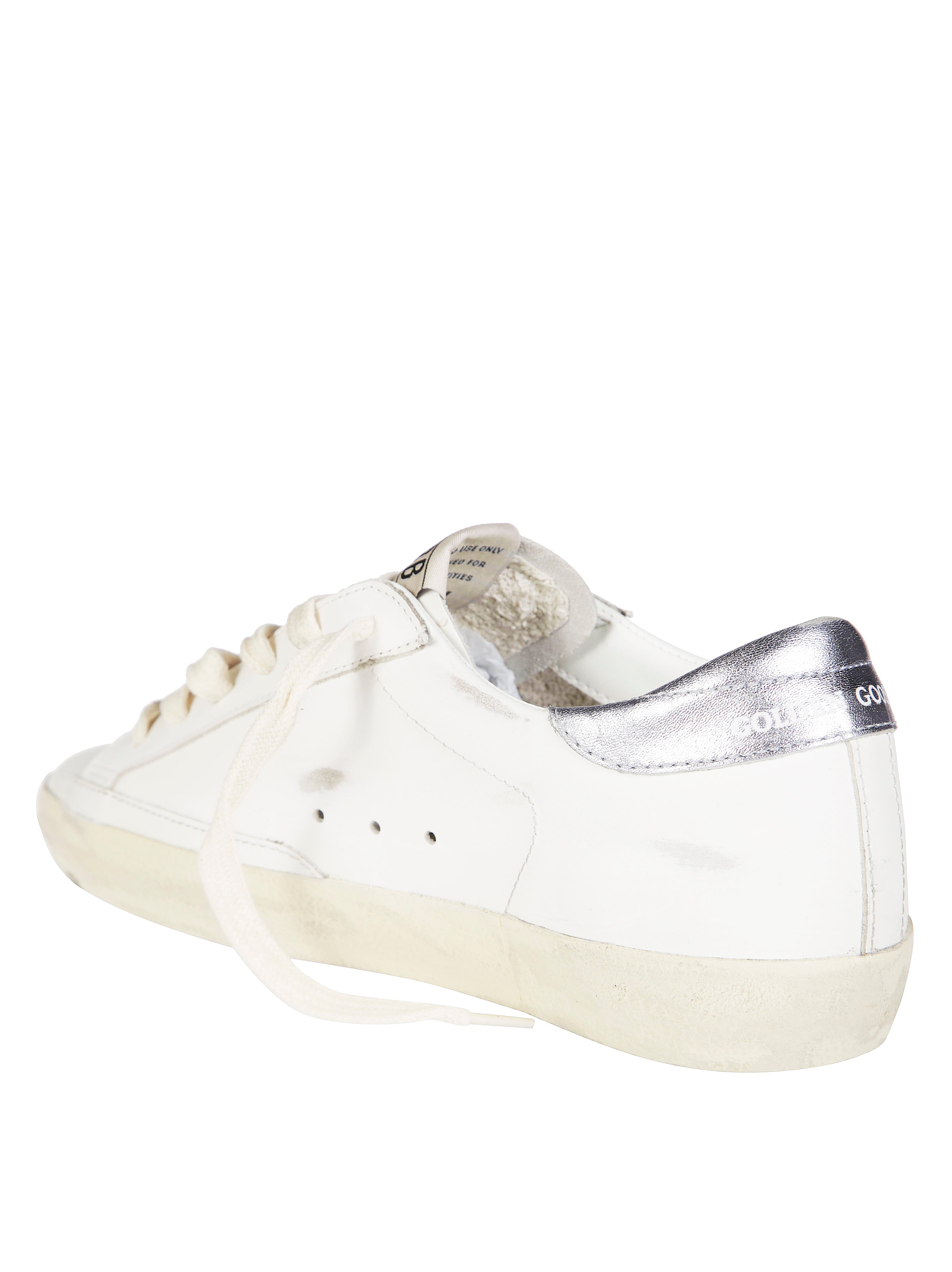 GOLDEN GOOSE Men's Superstar Leather Upper Sneakers with Glitter Details