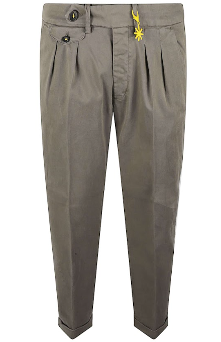 MANUEL RITZ Men's Cotton-Blend Pleated Trousers