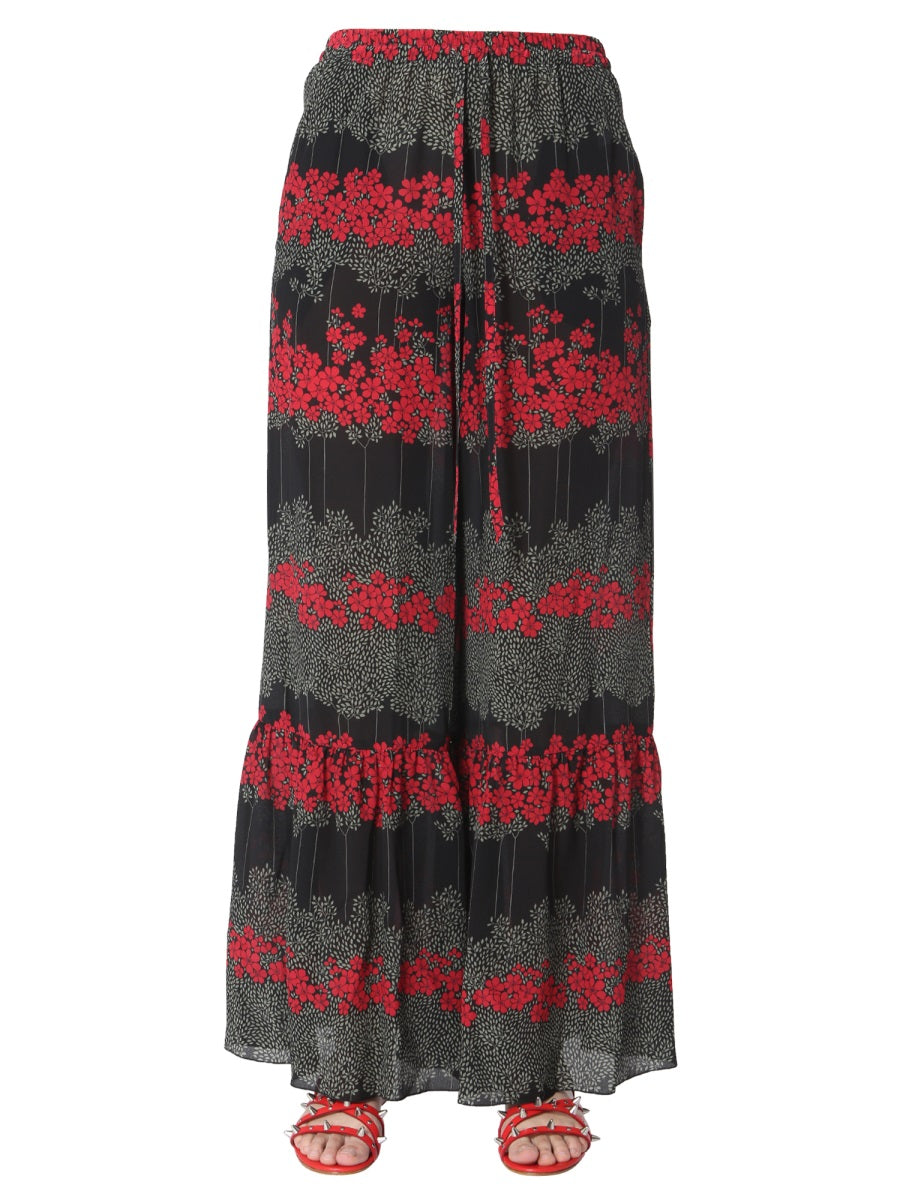 RED VALENTINO Dreaming Peony Print Trousers for Women